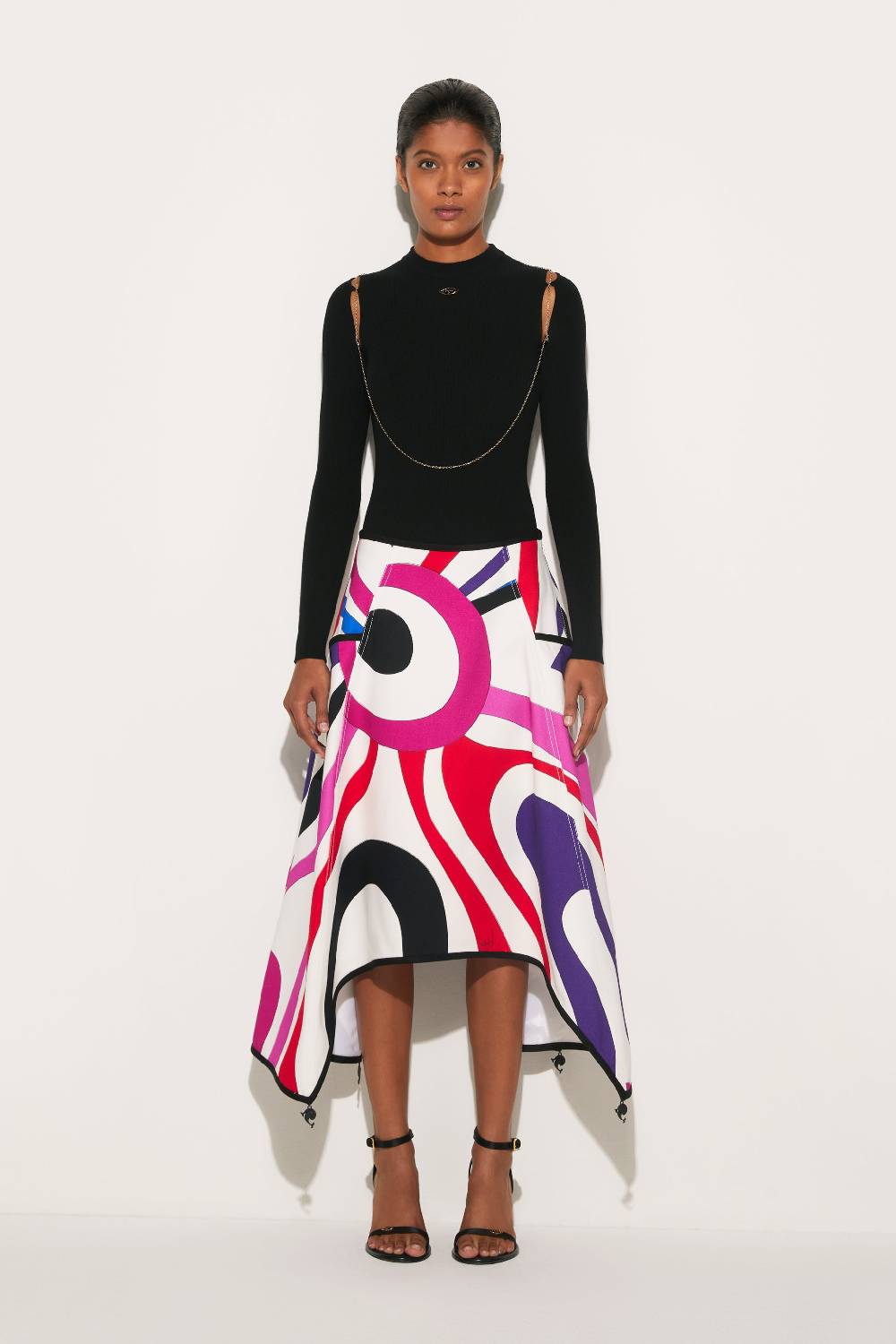 Pucci Top con dettaglio a catena Economico