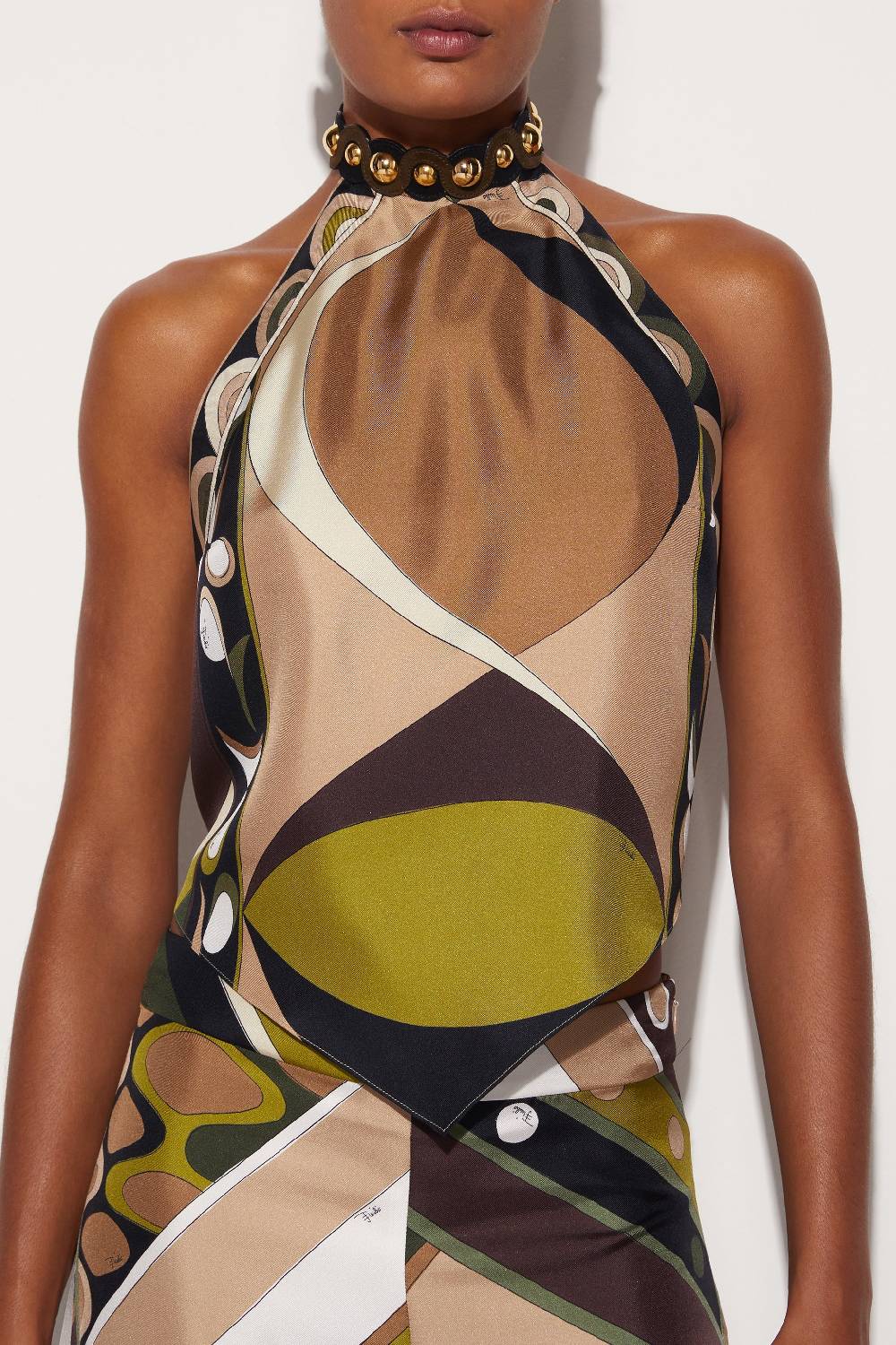 Pucci Top in seta con stampa Pesci Outlet
