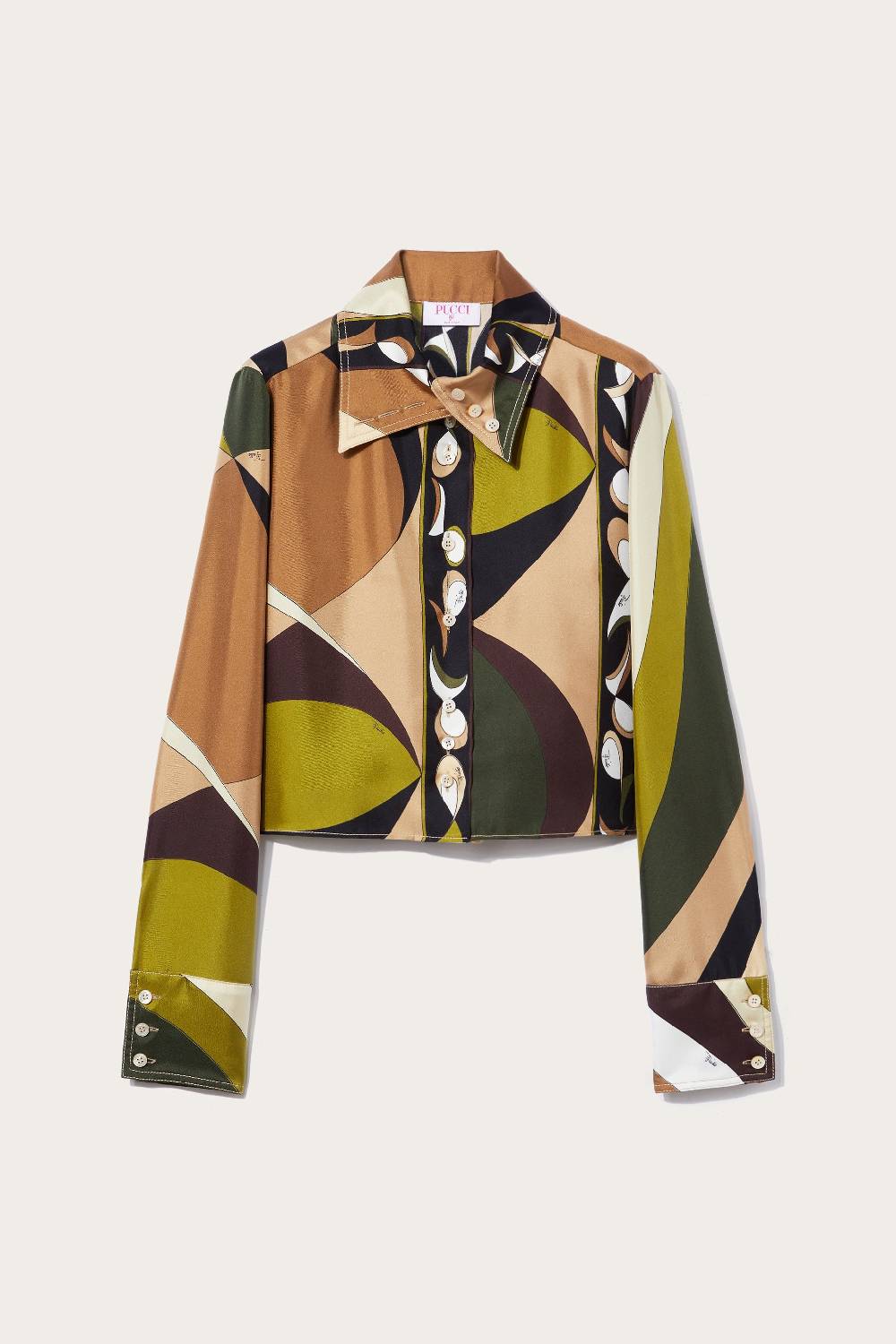 Pucci Camicia in seta con stampa Pesci Hotsell