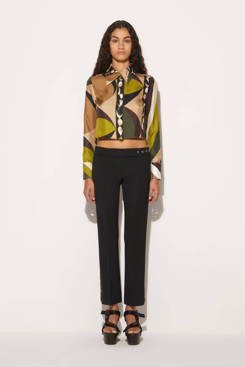 Pucci Camicia in seta con stampa Pesci Hotsell