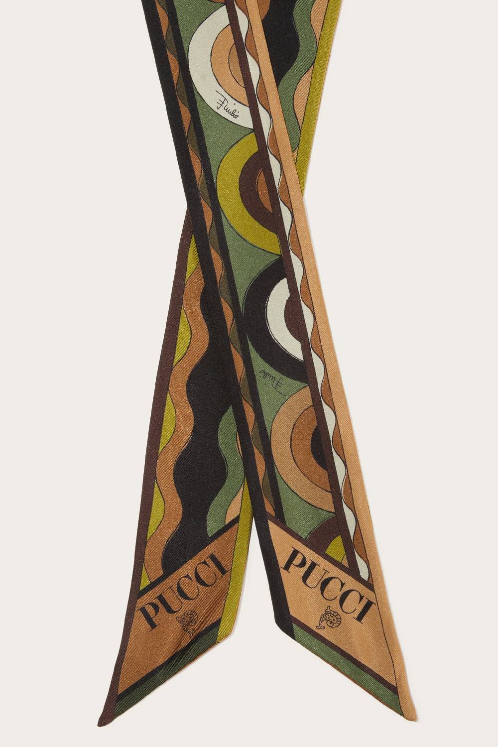 Pucci Foulard in seta con stampe Onde e Bersaglio Prezzo di fabbrica