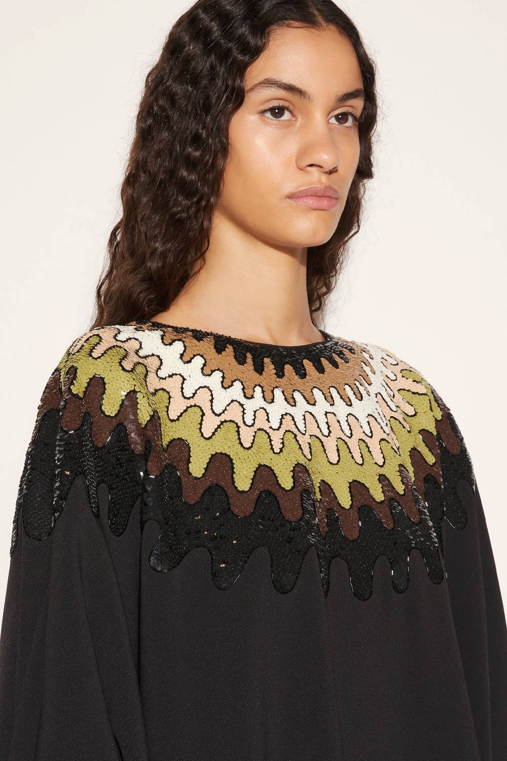 Pucci Abito kaftano con paillettes e motivo Bersaglio Offerta speciale