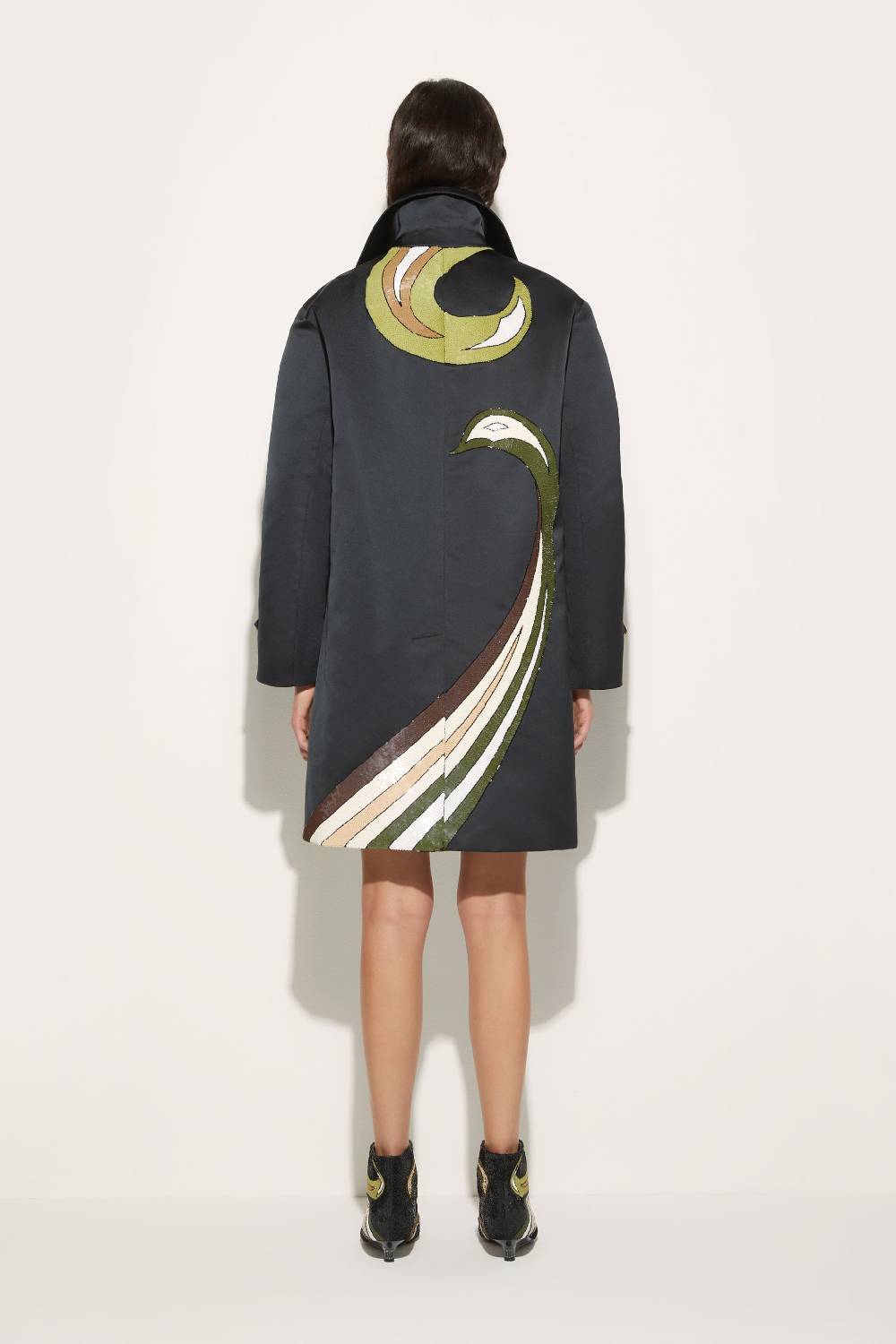 Pucci Trench con motivo Cigni Grande vendita