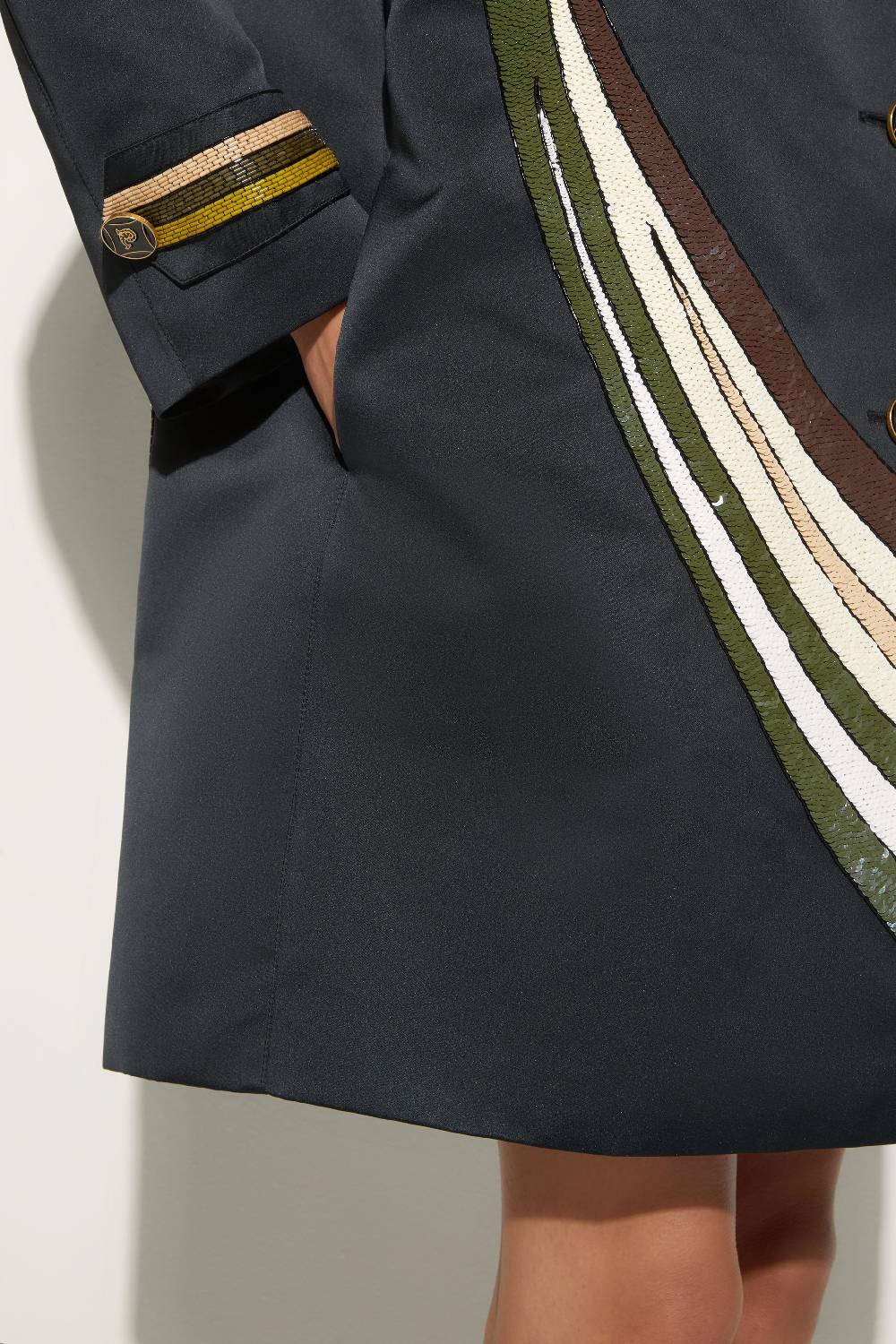 Pucci Trench con motivo Cigni Grande vendita