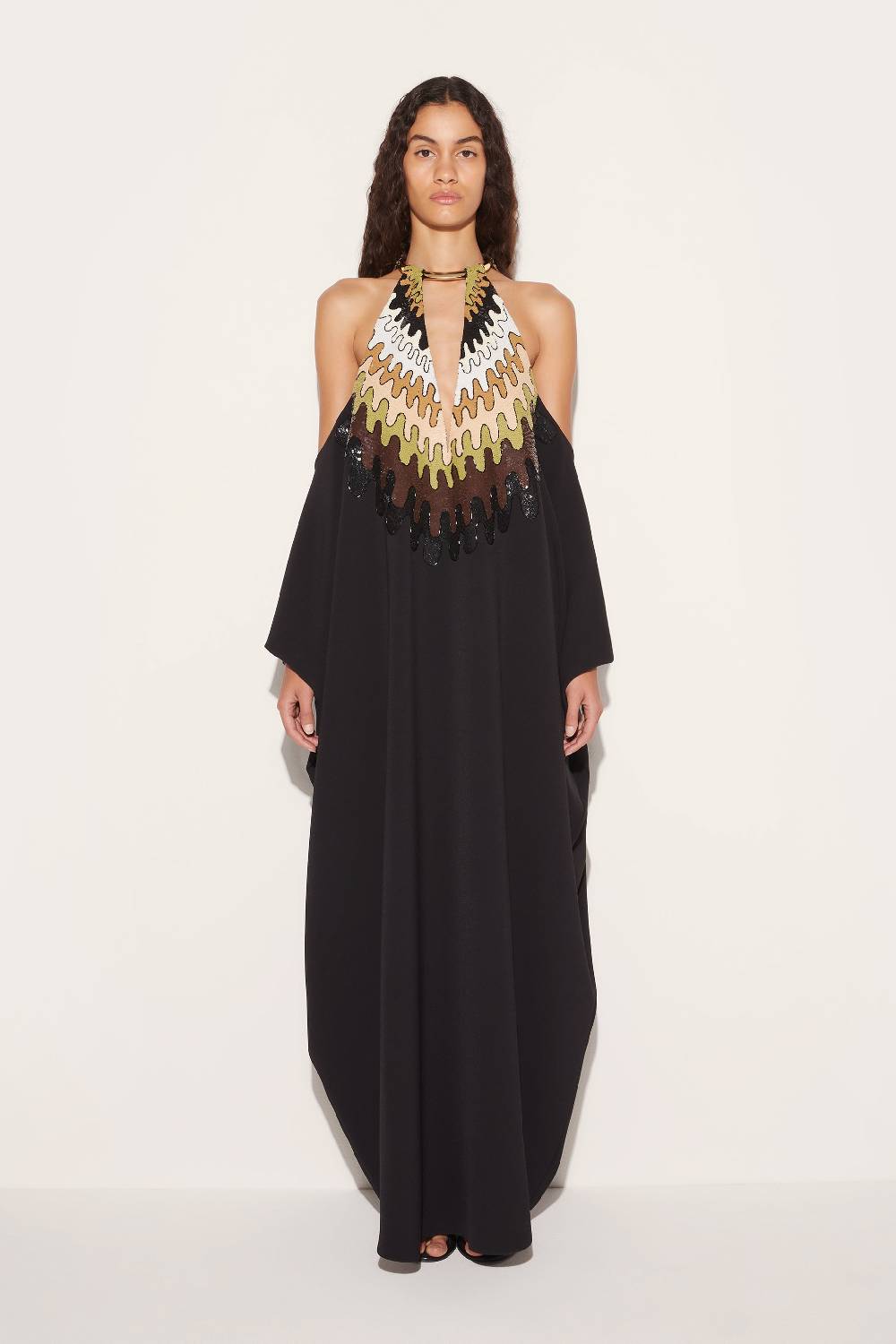 Pucci Abito kaftano con paillettes e motivo Bersaglio Fornitura limitata