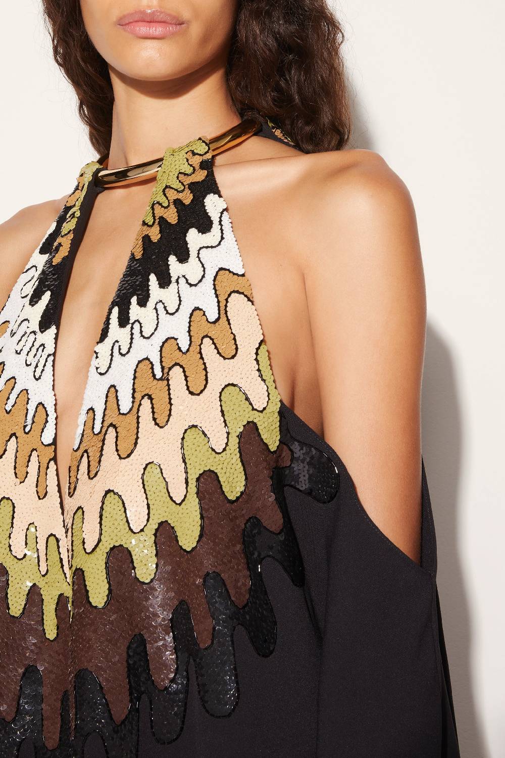 Pucci Abito kaftano con paillettes e motivo Bersaglio Fornitura limitata