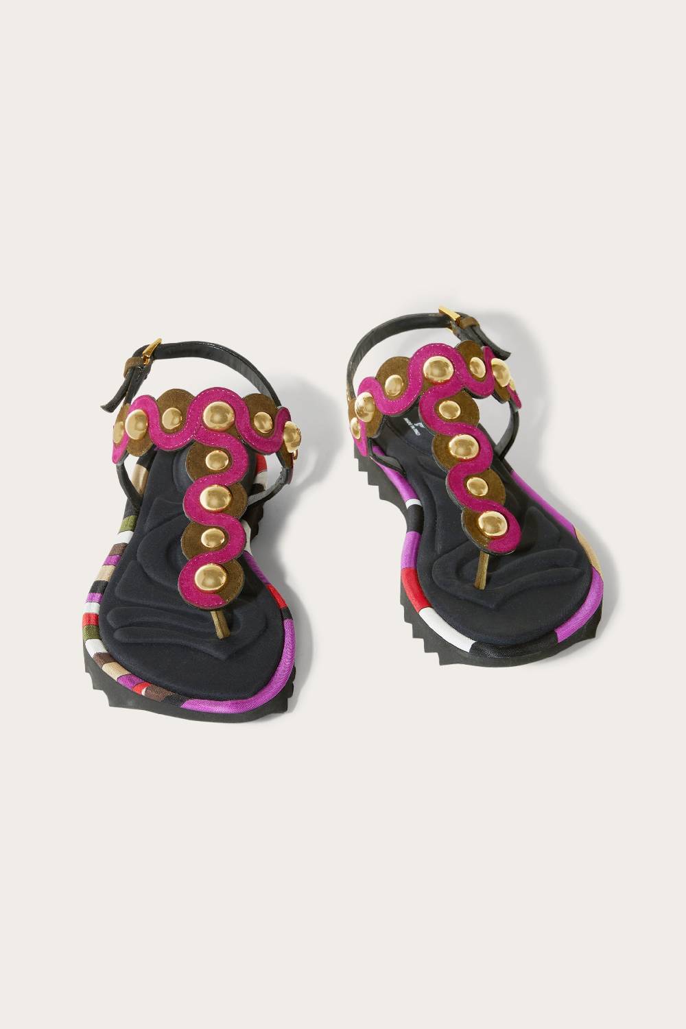 Pucci Sandali in pelle scamosciata con motivo Onde Fino al 55% di sconto
