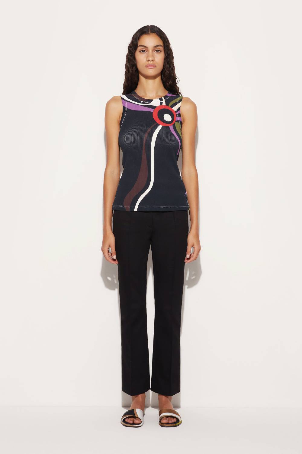 Pucci Canotta con stampa Marmo e cut-out Super sconto