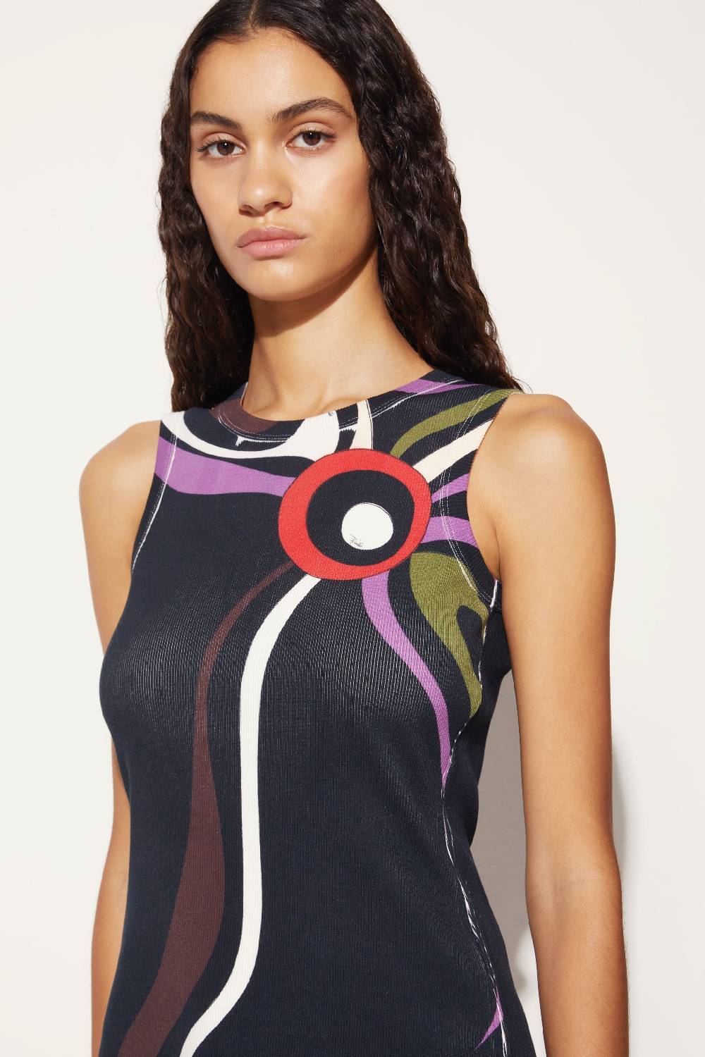 Pucci Canotta con stampa Marmo e cut-out Super sconto