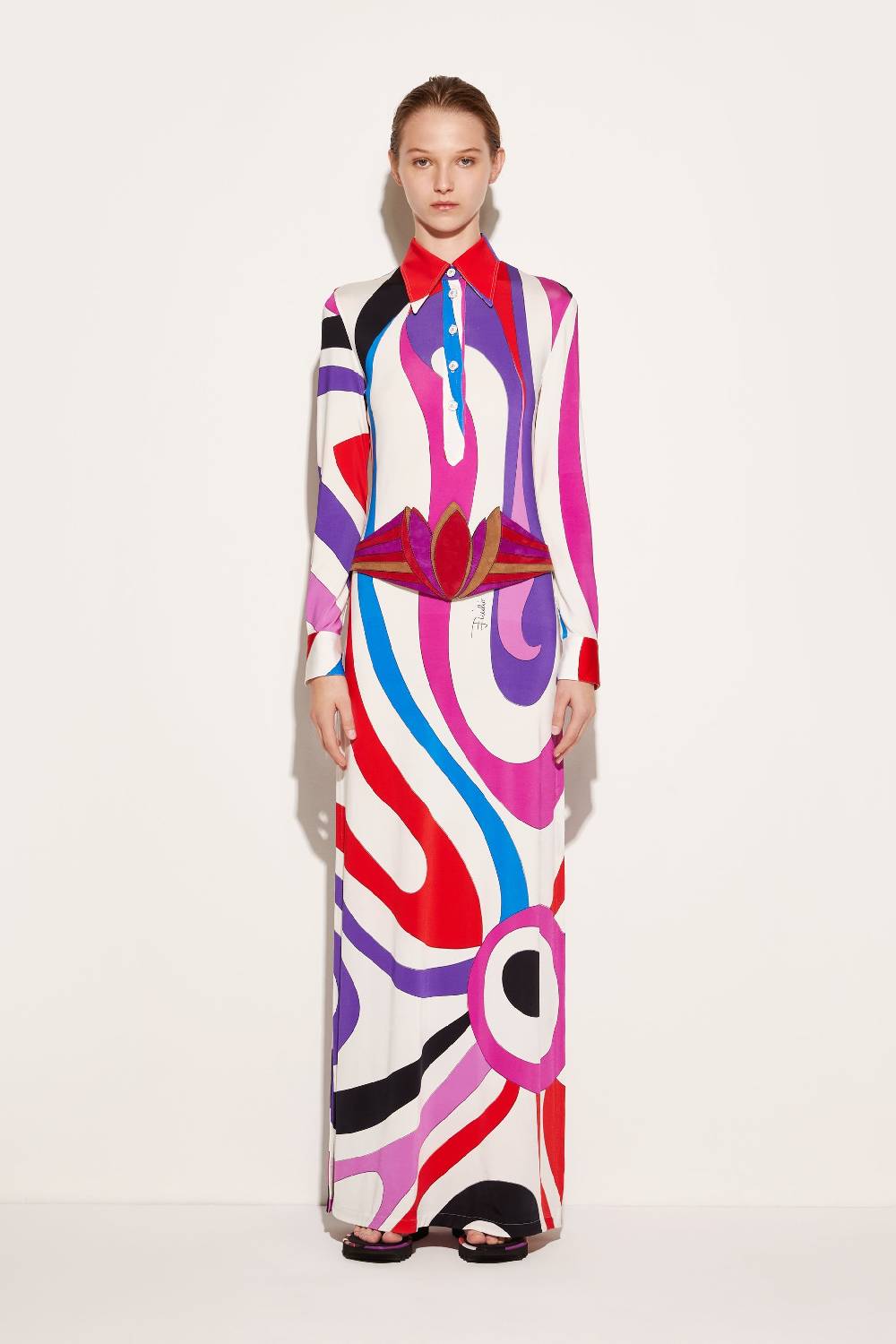 Pucci Abito lungo con stampa Marmo 50% di sconto con spedizione gratuita