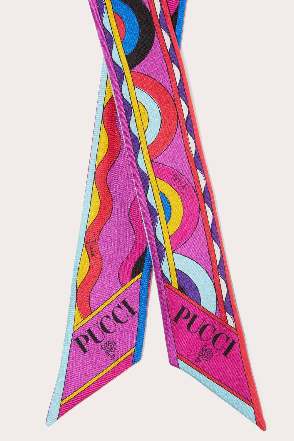 Pucci Foulard in seta con stampe Onde e Bersaglio Officina