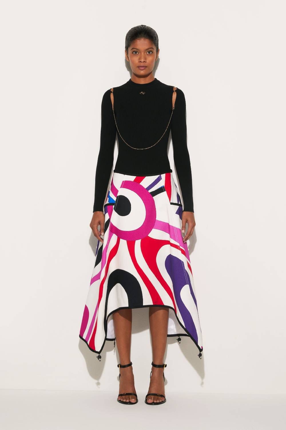 Pucci Gonna svasata con stampa Marmo Black Friday Prezzi