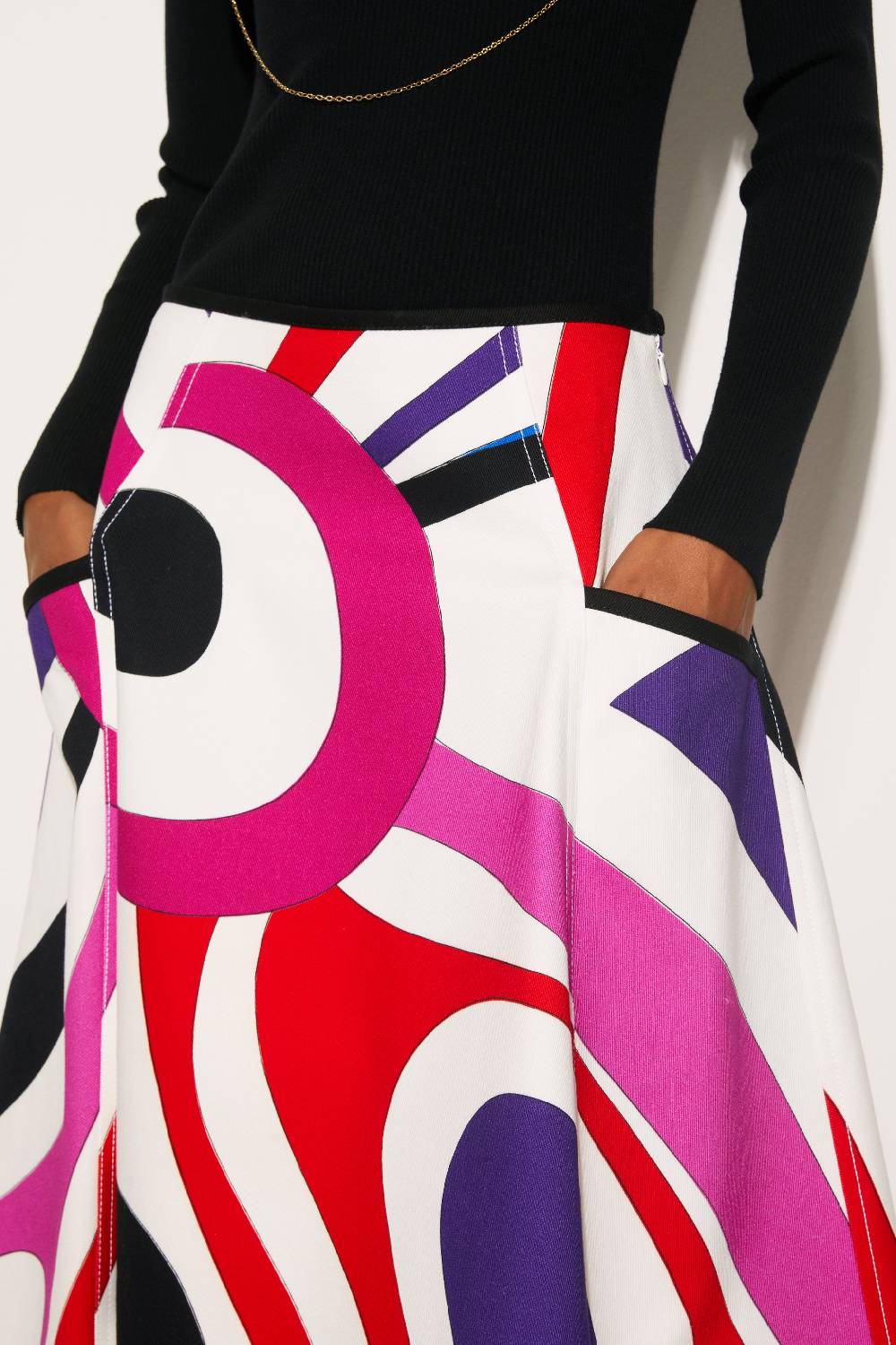 Pucci Gonna svasata con stampa Marmo Black Friday Prezzi