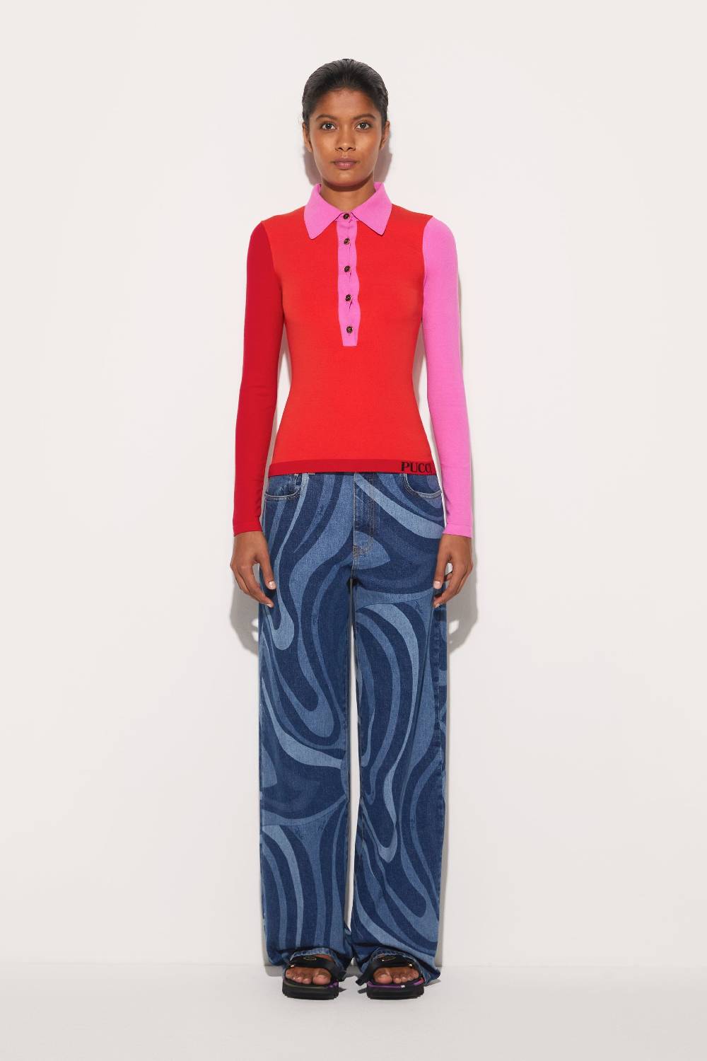 Pucci Top in maglia con design color-block Sconti questo mese