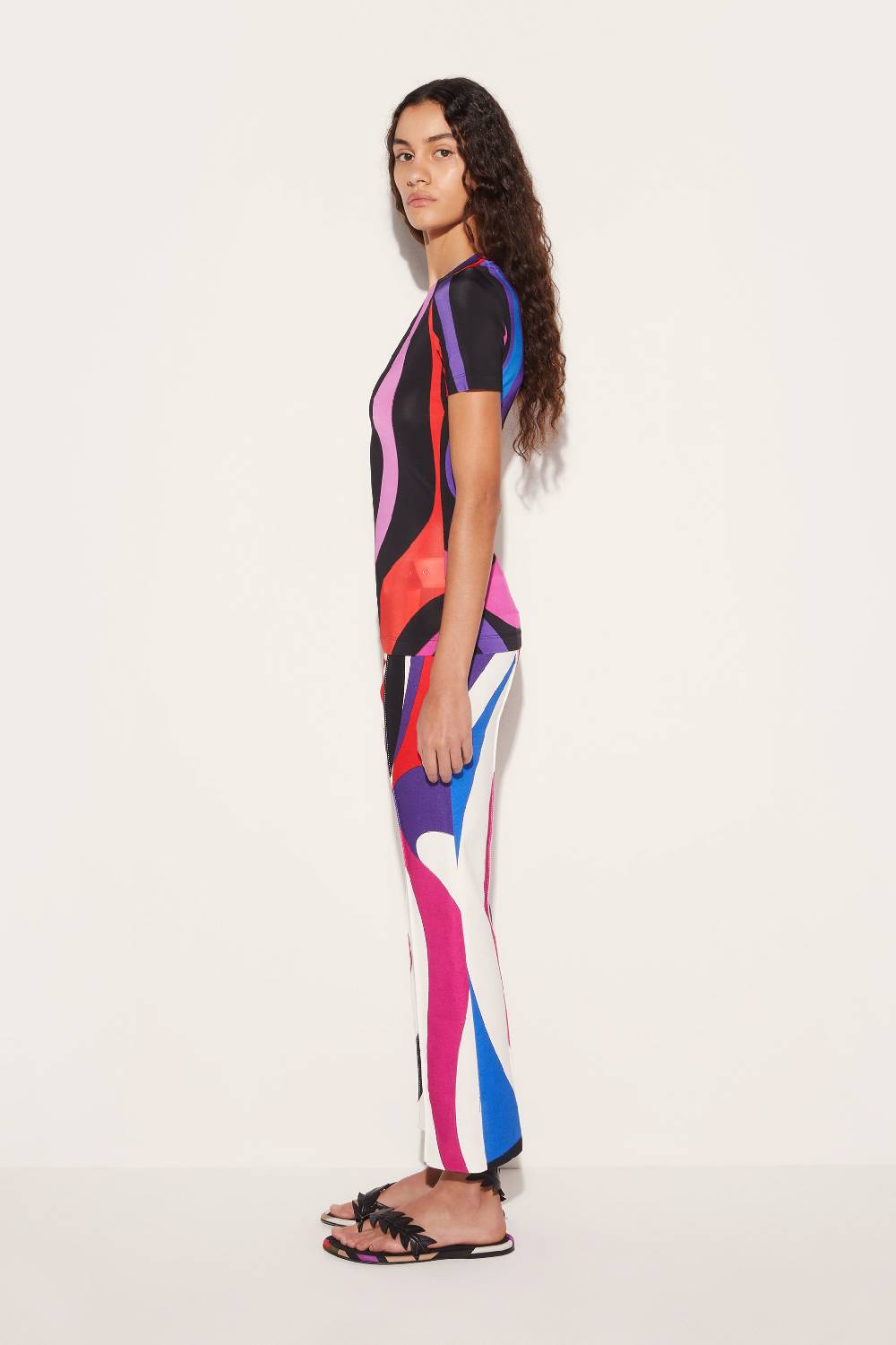 Pucci T-shirt con stampa Marmo Italy