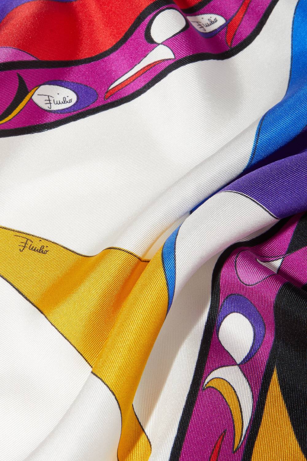 Pucci Foulard in seta con stampa Pesci Sconto