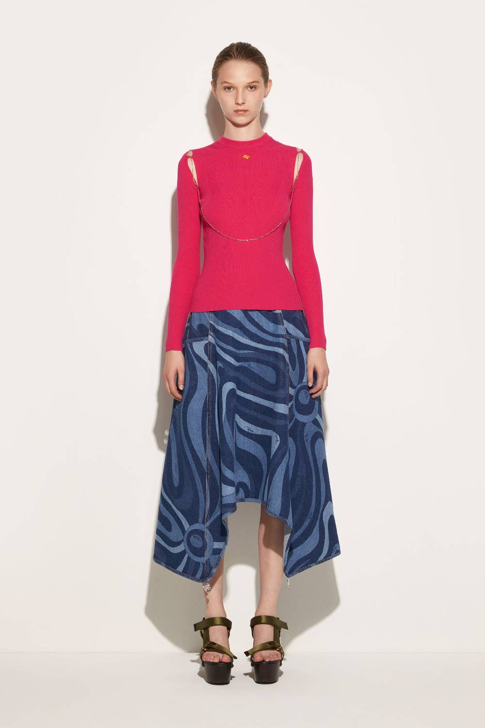 Pucci Top con dettaglio a catena In Vendita