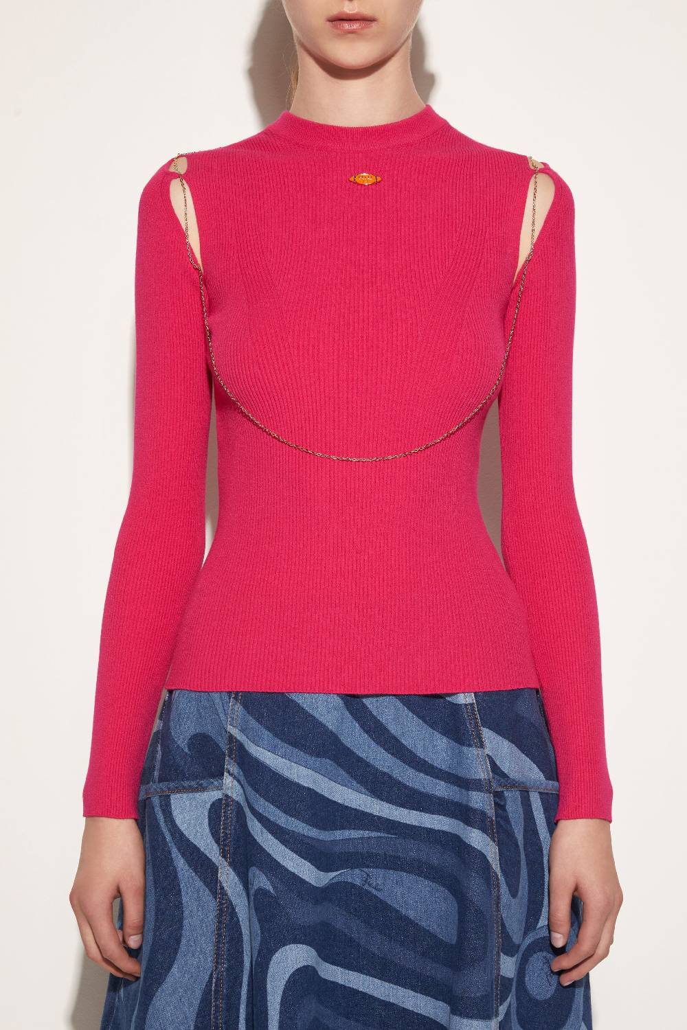 Pucci Top con dettaglio a catena In Vendita