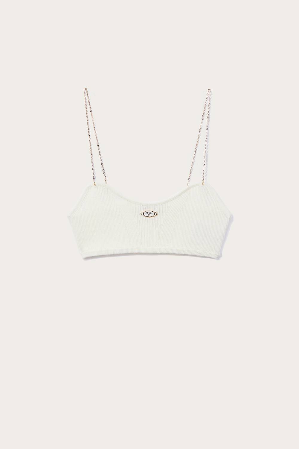 Pucci Top a fascia con spalline a catena Vendita Economica