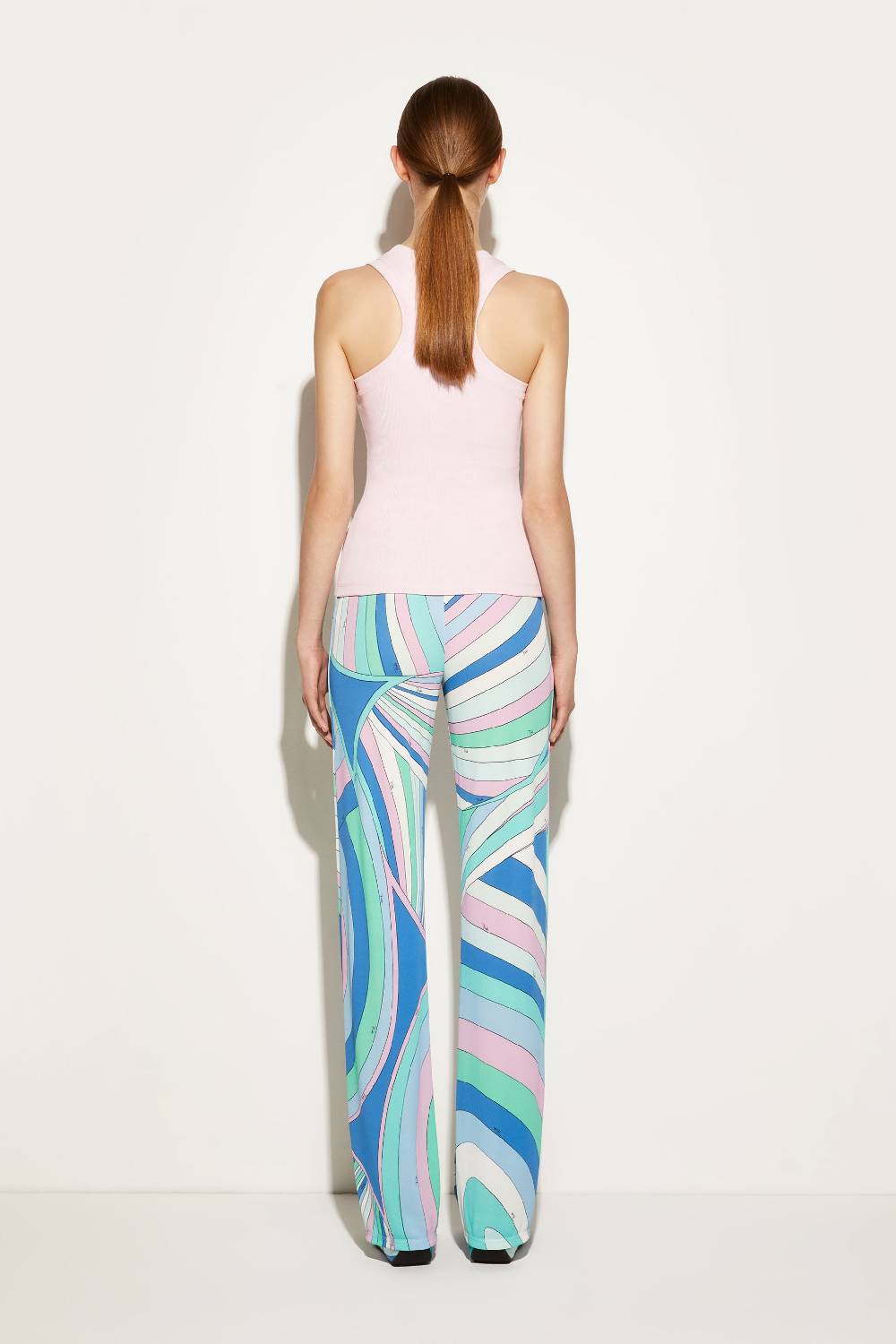 Pucci Canotta a costine con logo Pucci P Negozio