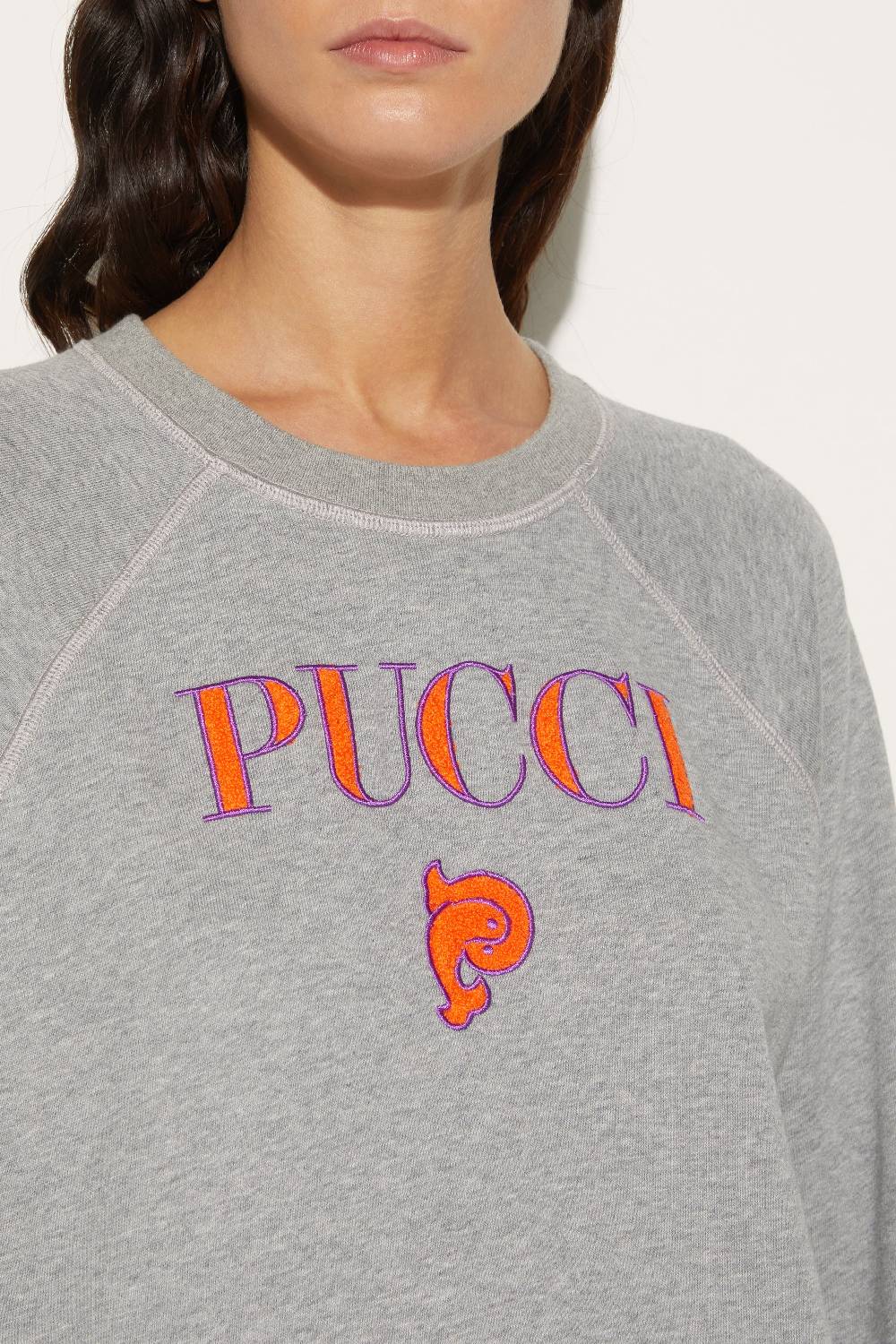 Pucci Felpa con logo ricamato Offerta Pasqua