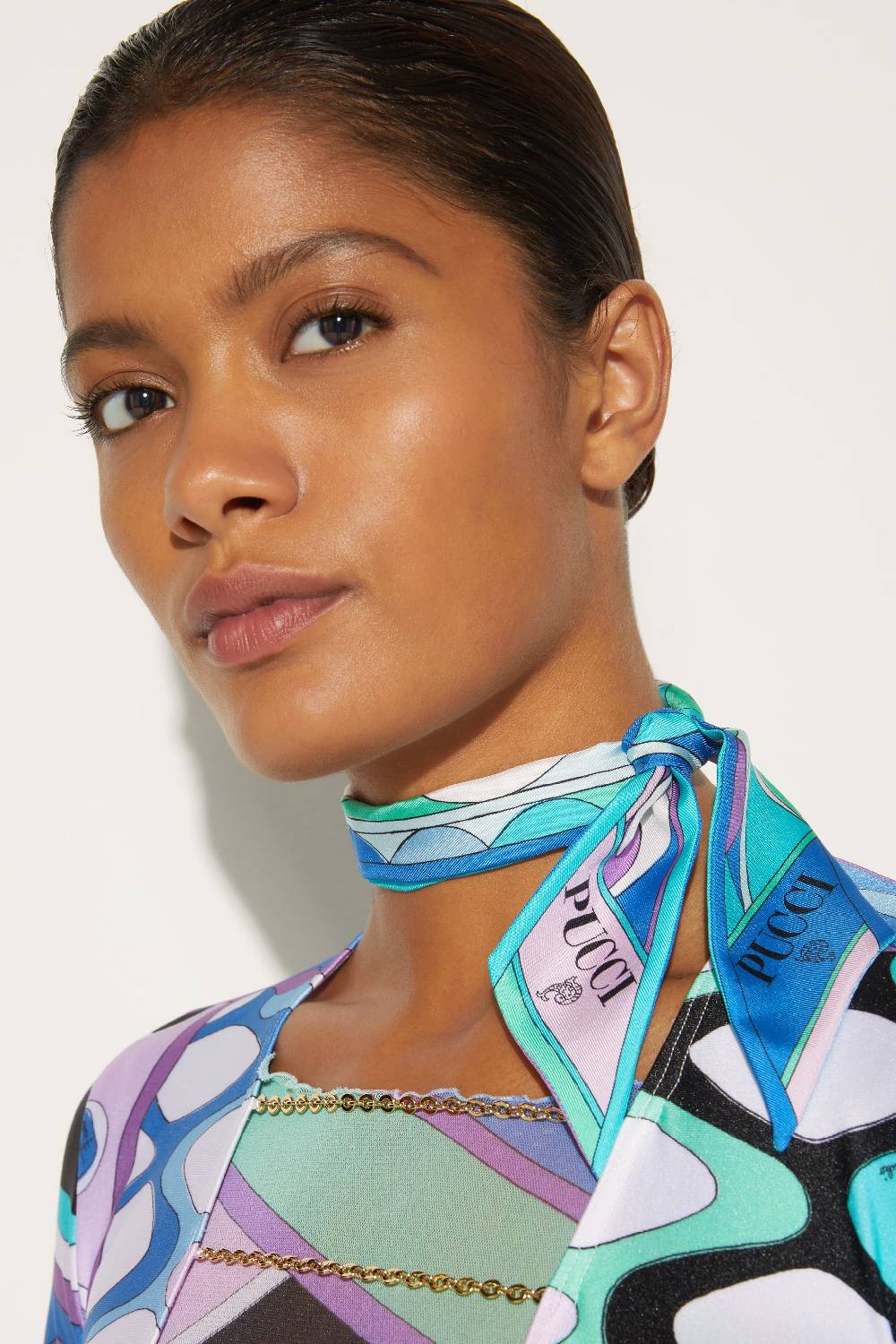 Pucci Foulard in seta con stampa Rombi Offerta settimanale
