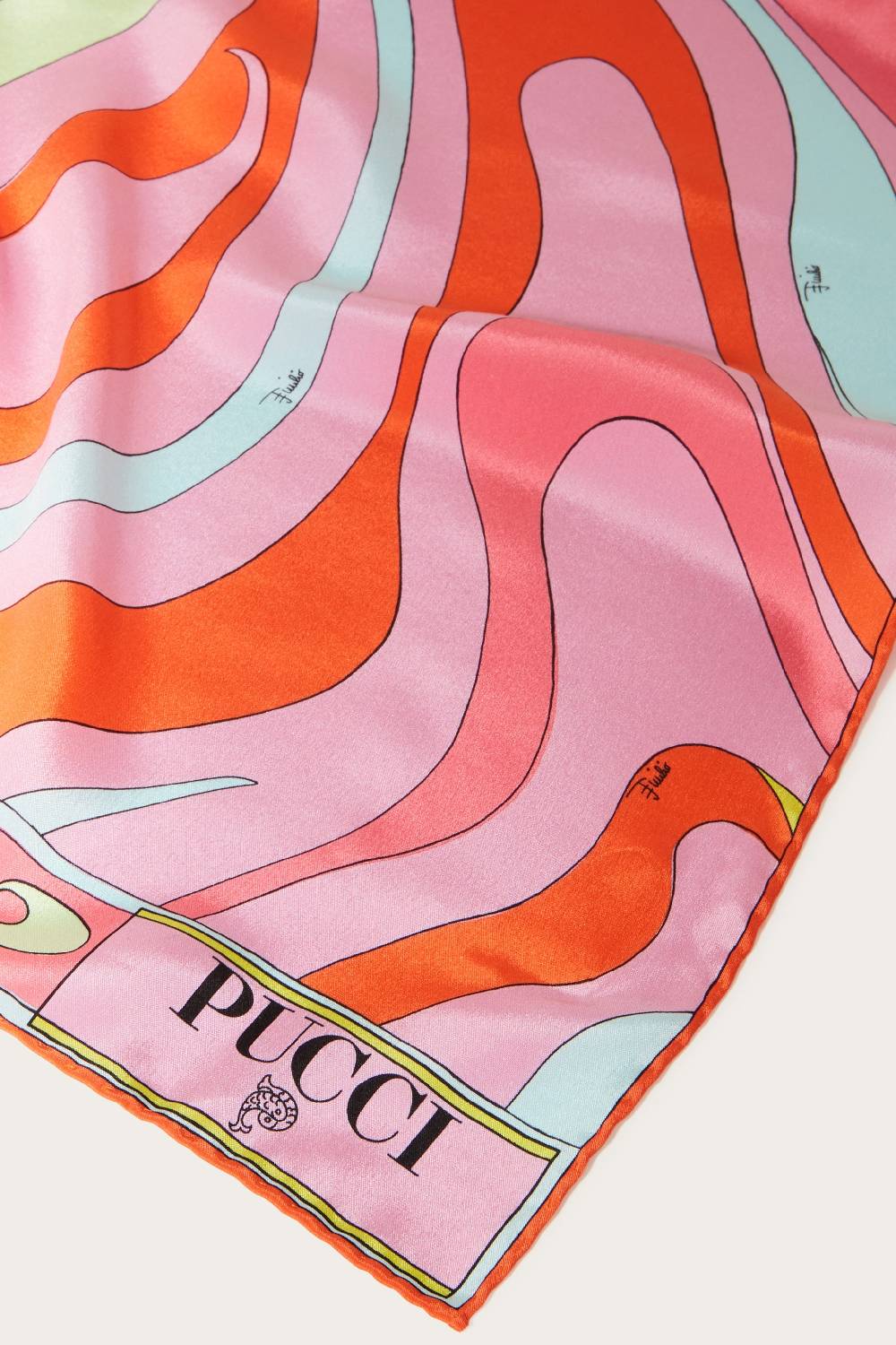 Pucci Foulard in seta con stampa Marmo Officina