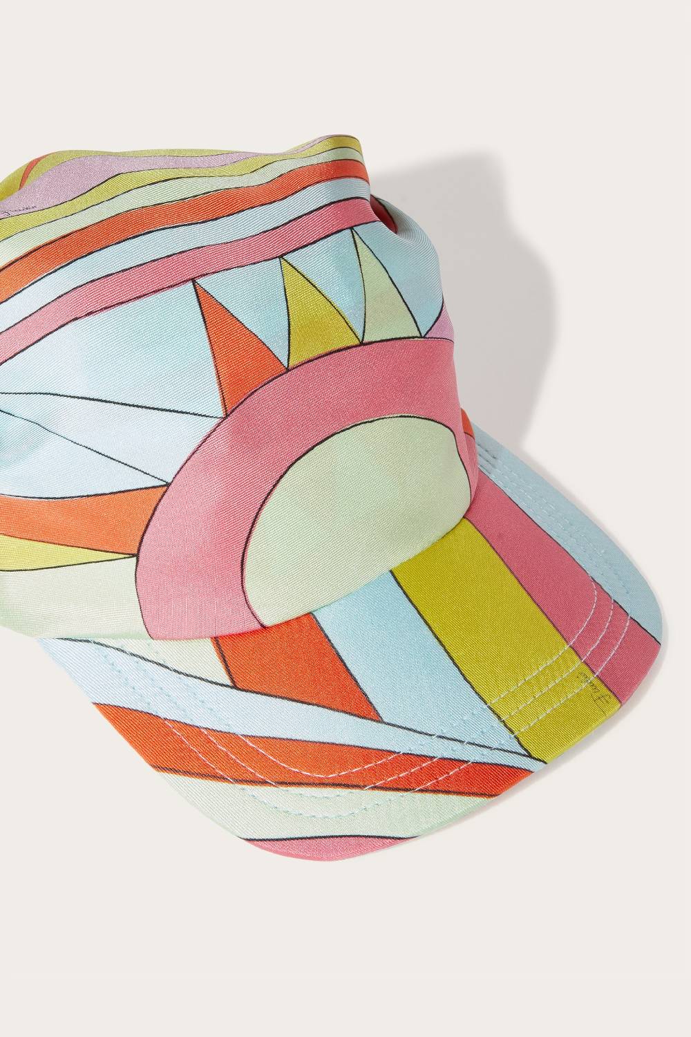 Pucci Cappello in seta con stampe Cigni e Iride Esporta salva