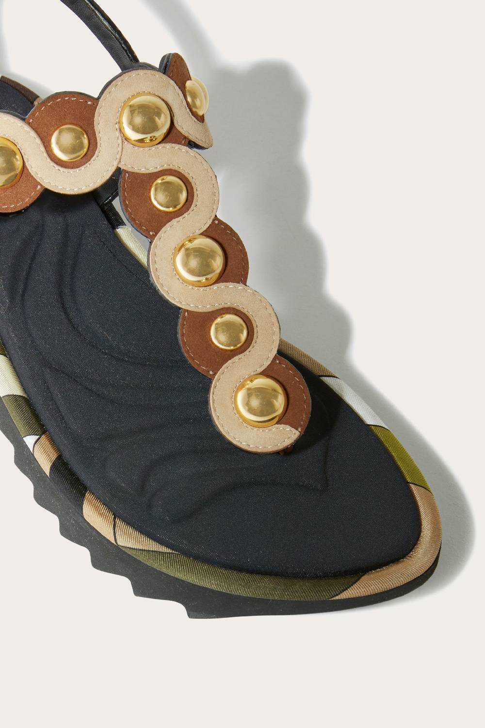 Pucci Sandali in pelle scamosciata con motivo Onde Promozione