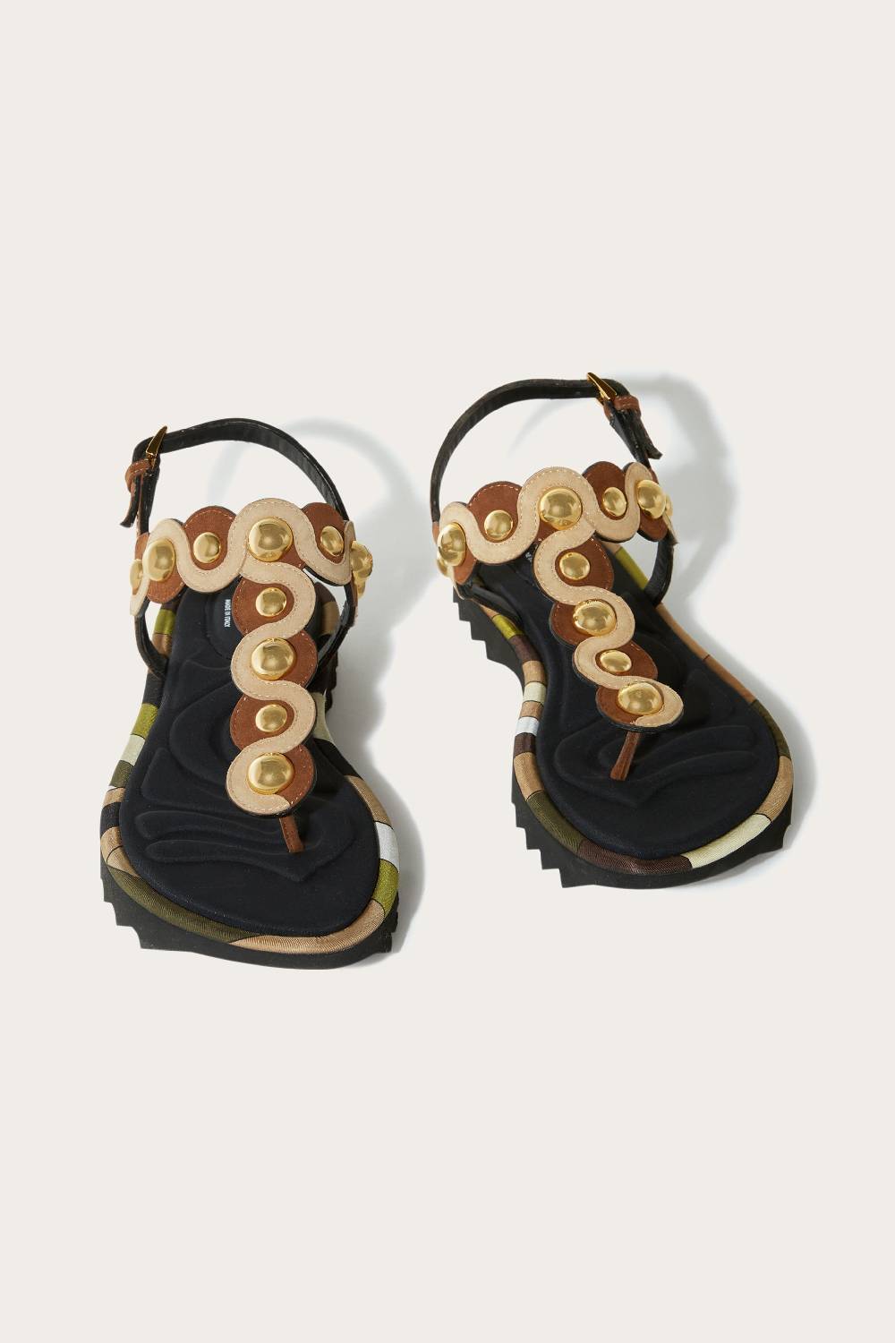 Pucci Sandali in pelle scamosciata con motivo Onde Promozione