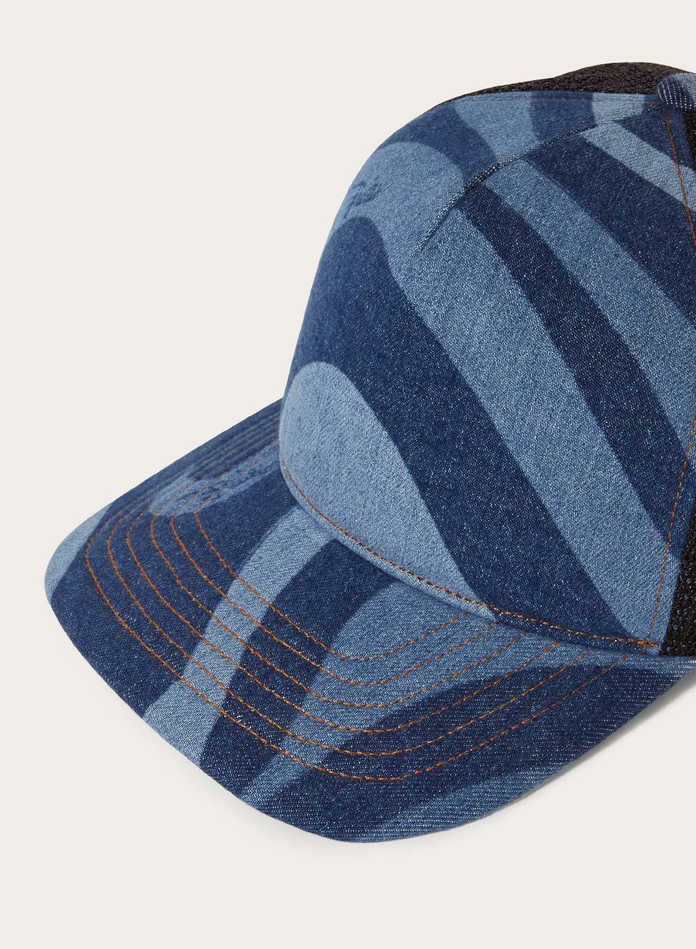 Pucci Cappello trucker in denim con stampa Marmo Promozione Limitata
