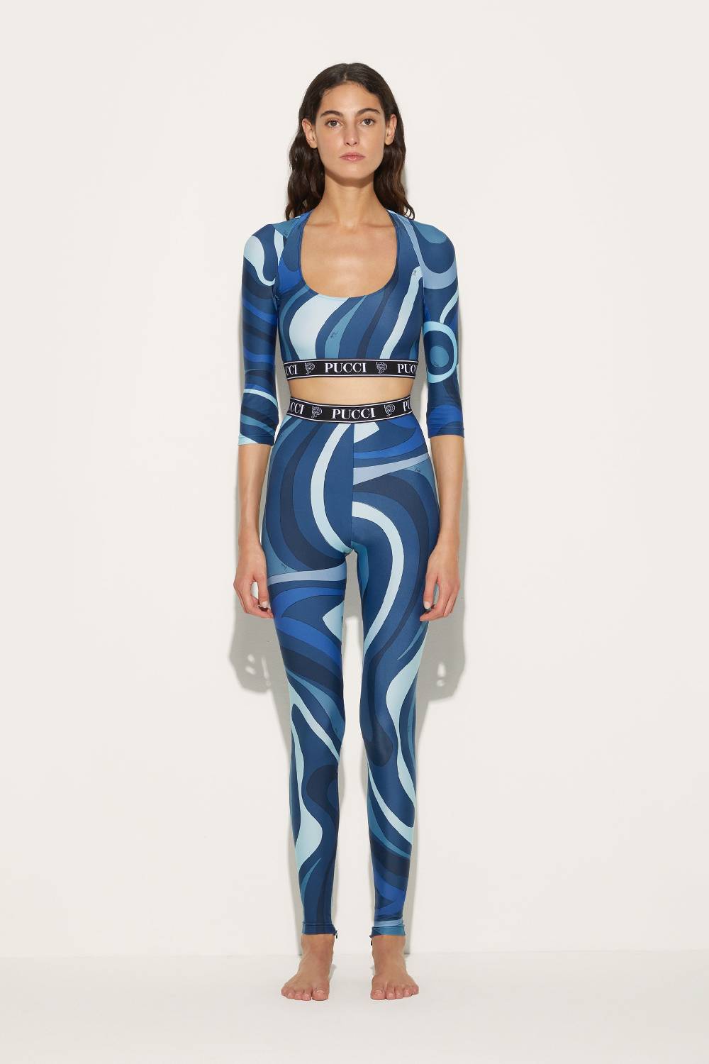 Pucci Crop top con stampa Marmo Shopping Online