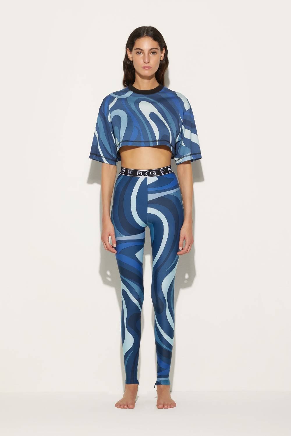 Pucci Crop top con stampa Marmo Convenienza