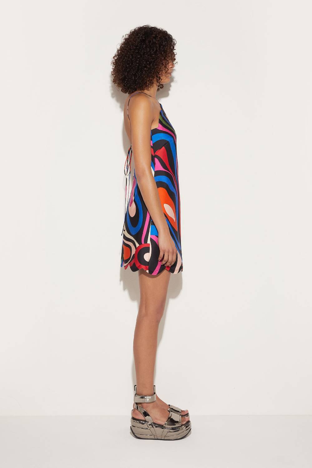 Pucci Mini abito in seta con stampa Marmo Vendita Calda