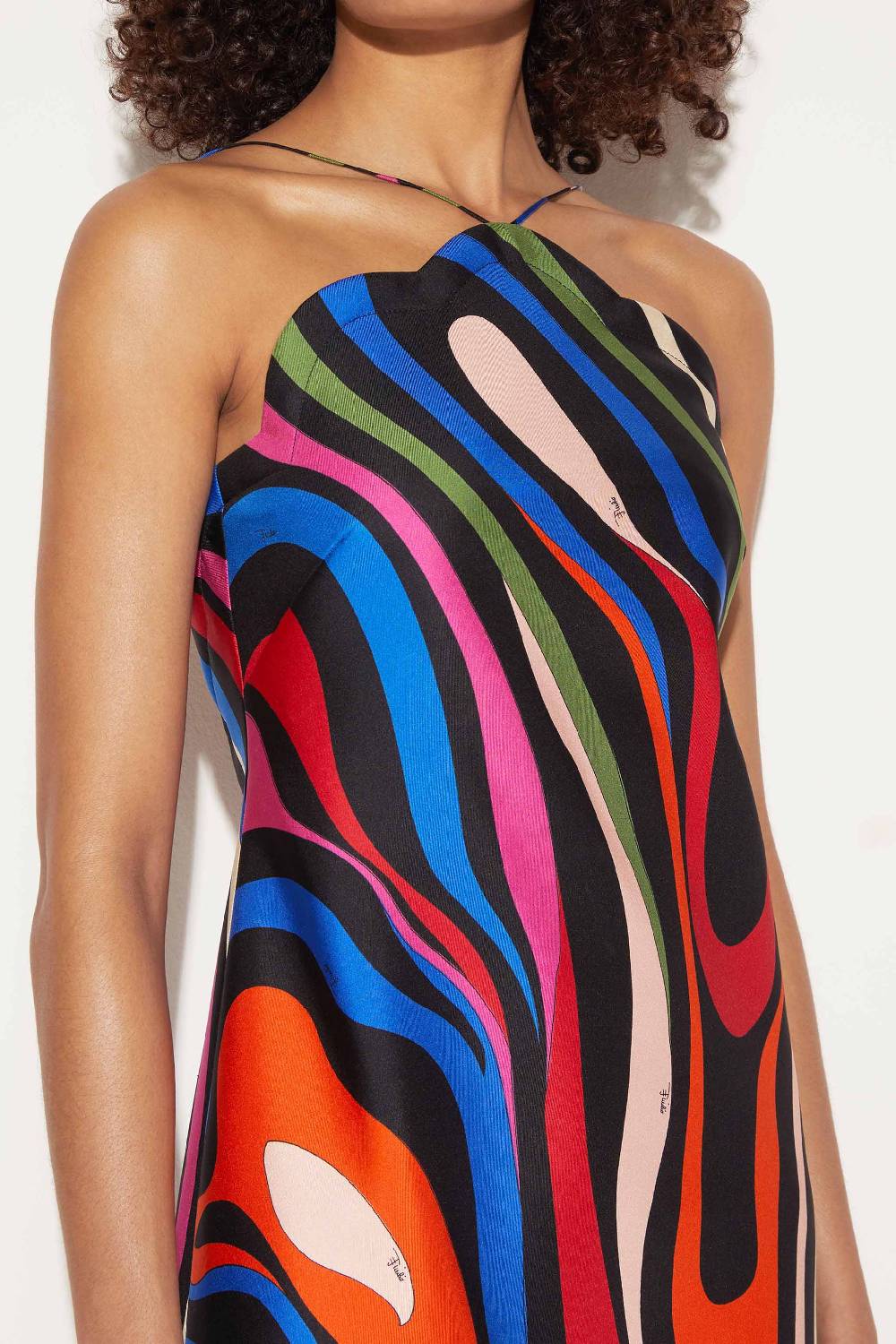 Pucci Mini abito in seta con stampa Marmo Vendita Calda