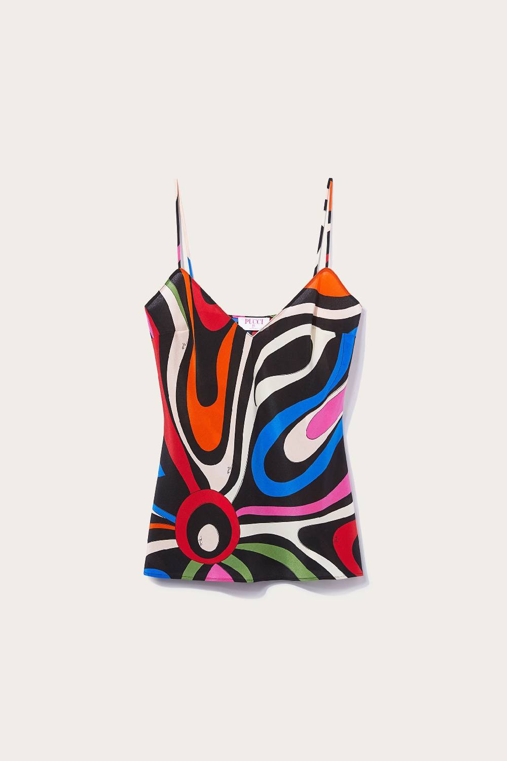 Pucci Top in seta con stampa Marmo Moda
