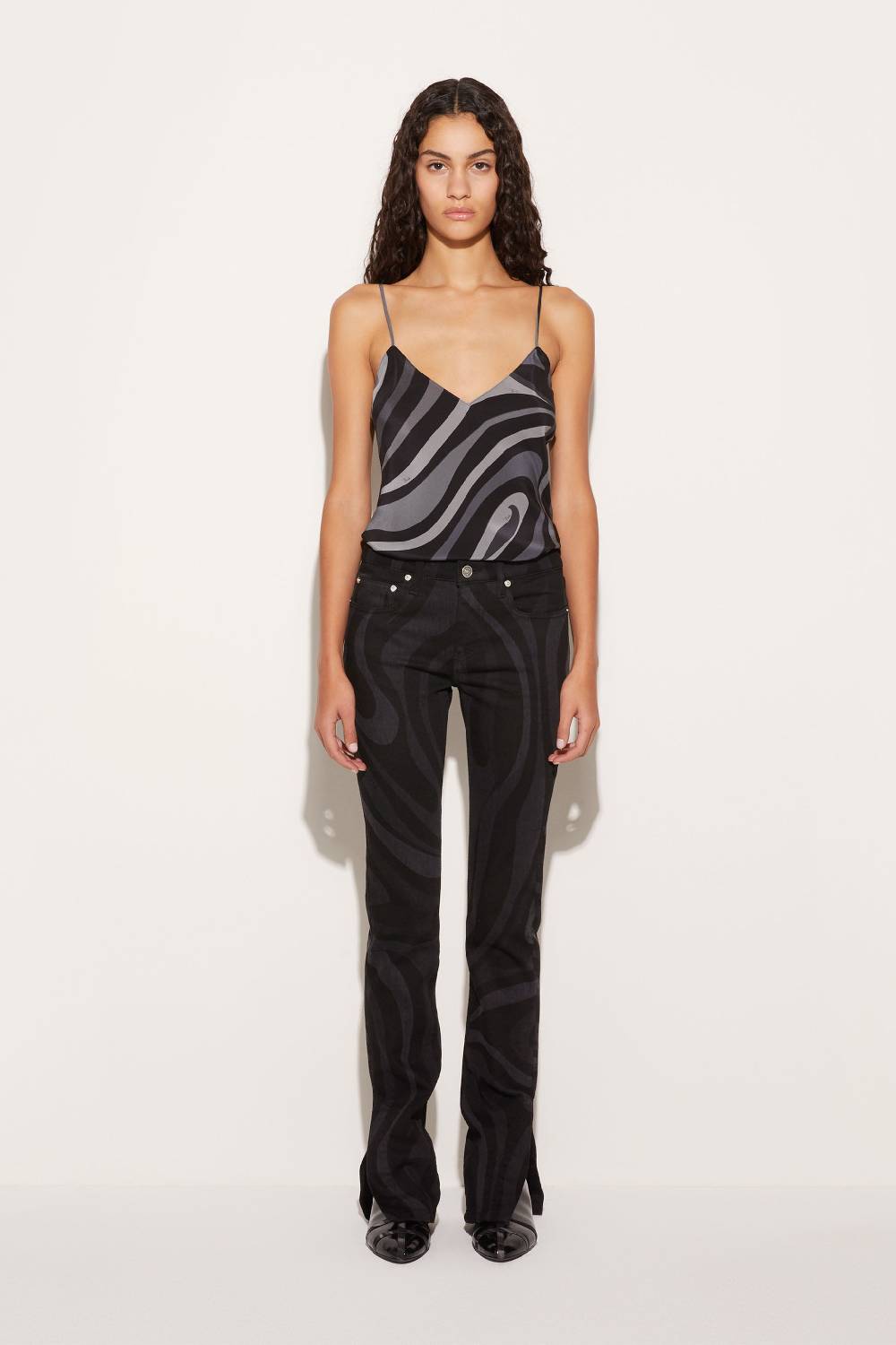 Pucci Top in seta con stampa Marmo Offerte esclusive