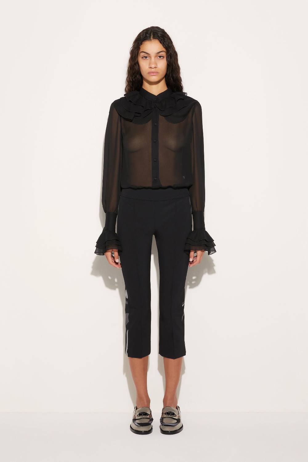 Pucci Pantaloni cropped con stampa Marmo Lightning offer