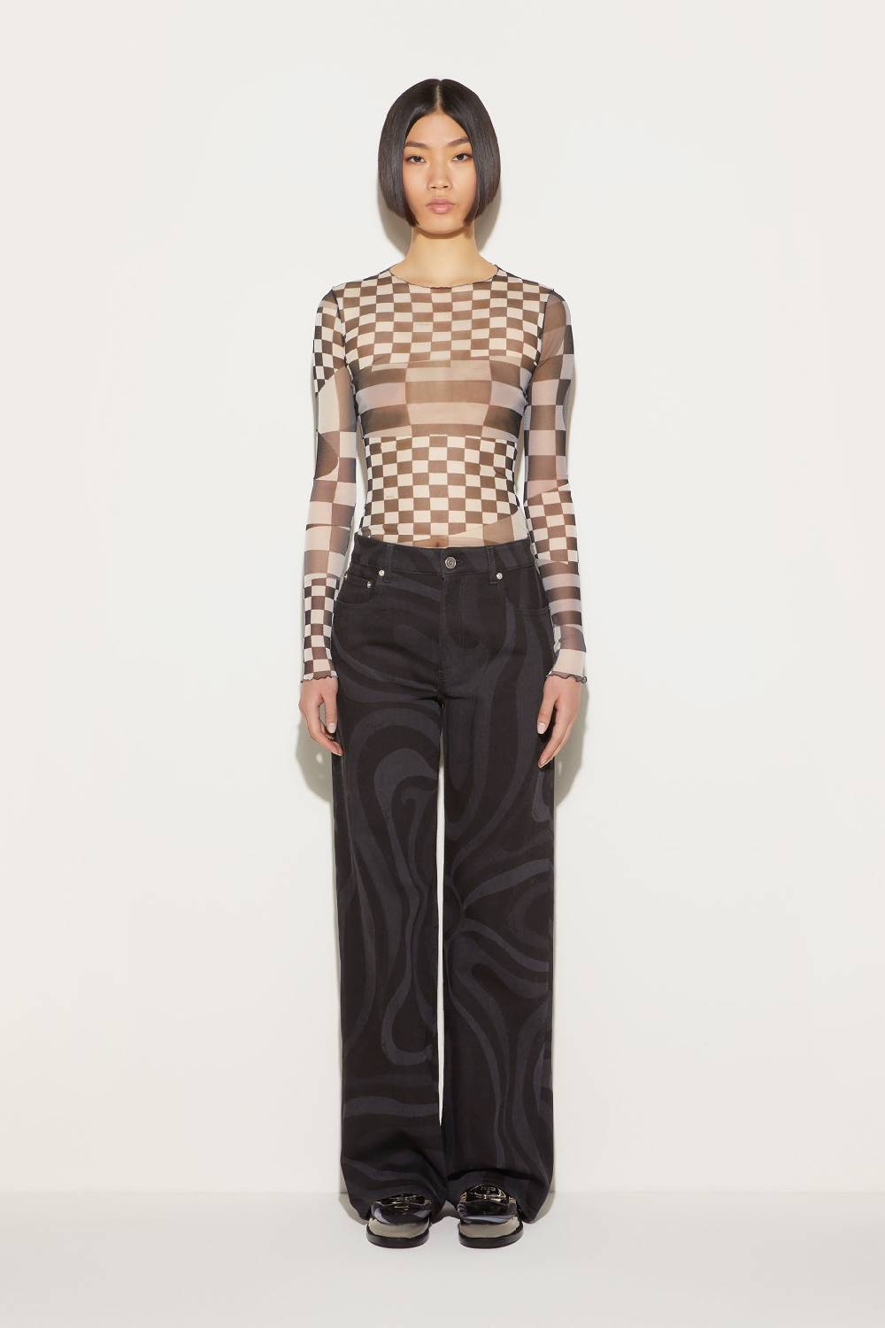 Pucci Top con stampa Giardino Ritorno libero