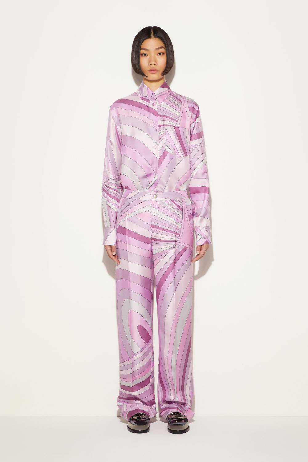 Pucci Pantaloni in seta con stampa Iride Fino al 60% di sconto