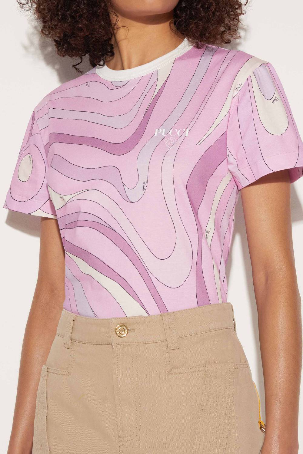 Pucci T-shirt con stampa Marmo Sostegno trimestrale