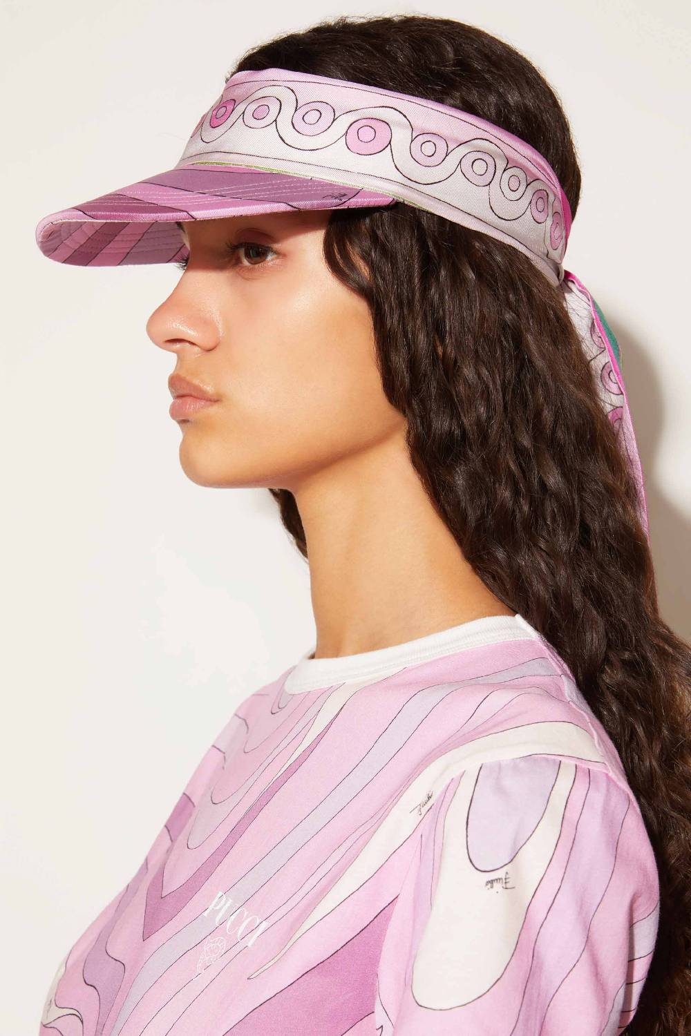 Pucci Visiera in seta con stampe Marmo e Onde Fino al 55% di sconto
