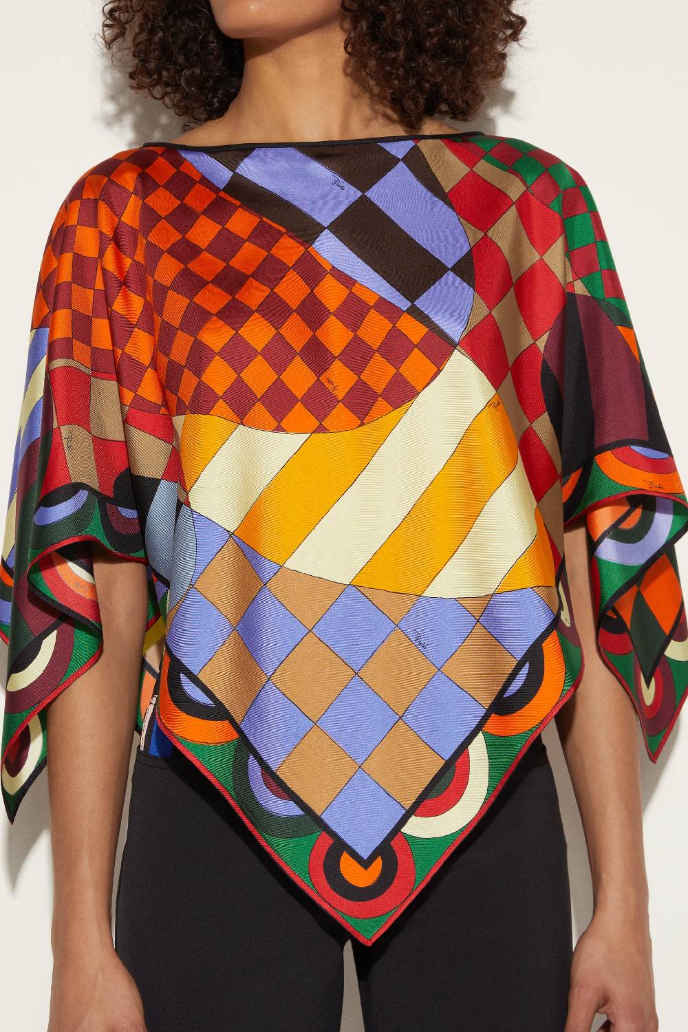 Pucci Top kaftano in seta con stampa Giardino Black Friday Prezzi