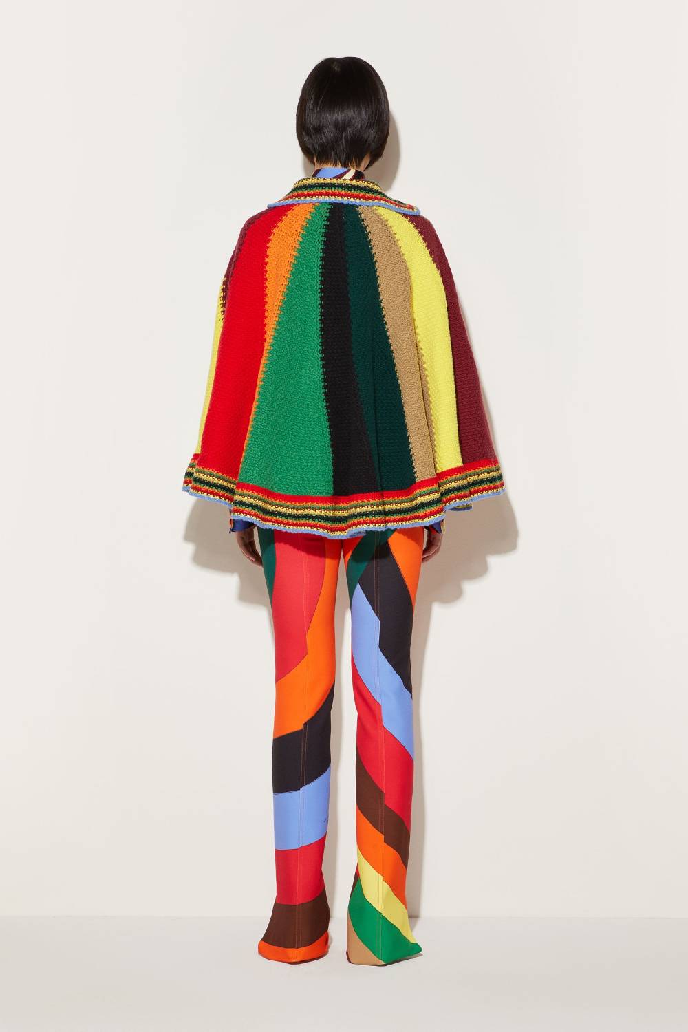 Pucci Mantella colour-block in lana In vendita