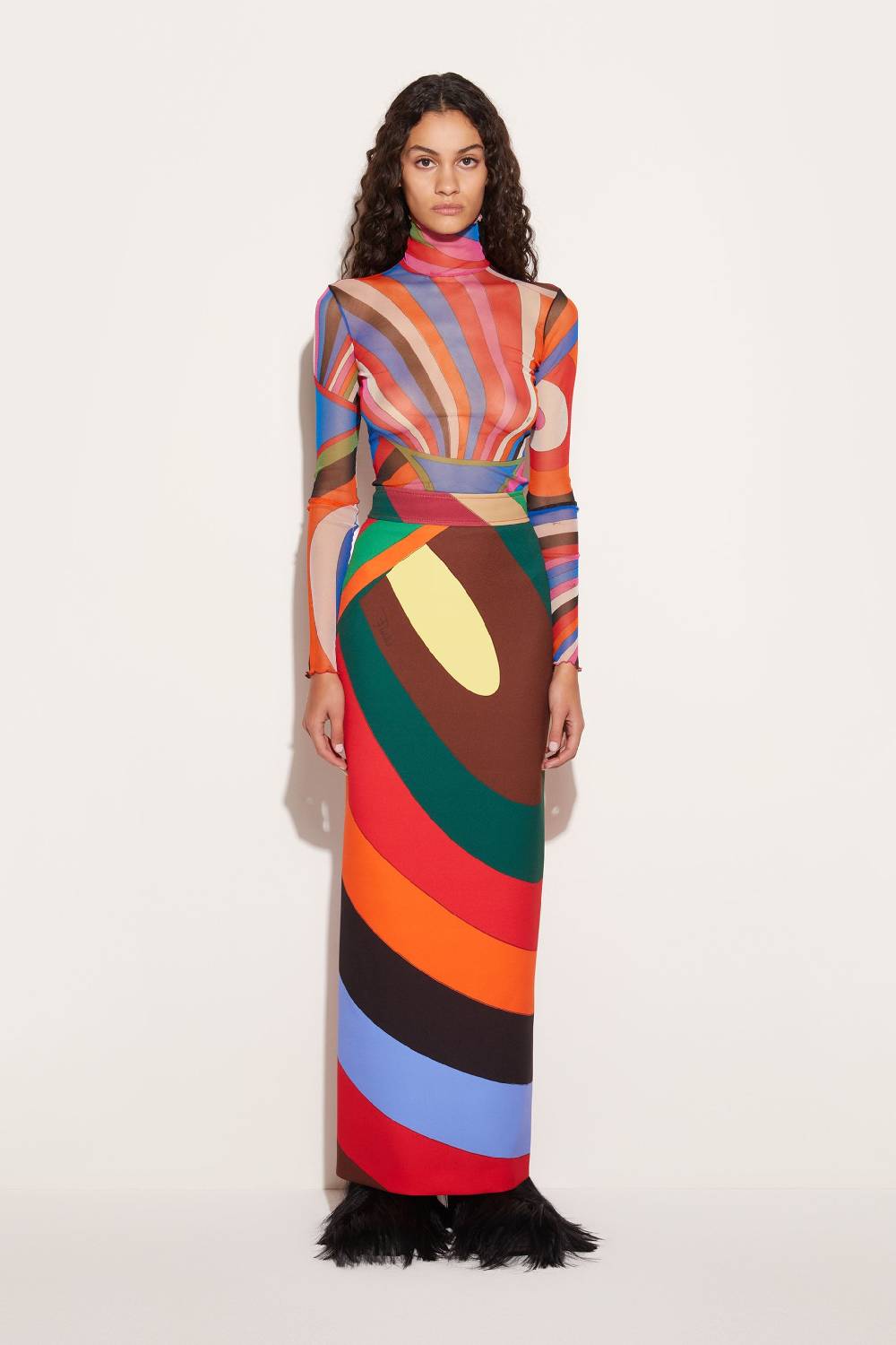 Pucci Gonna lunga con stampa Iride 50% di sconto per tempo limitato
