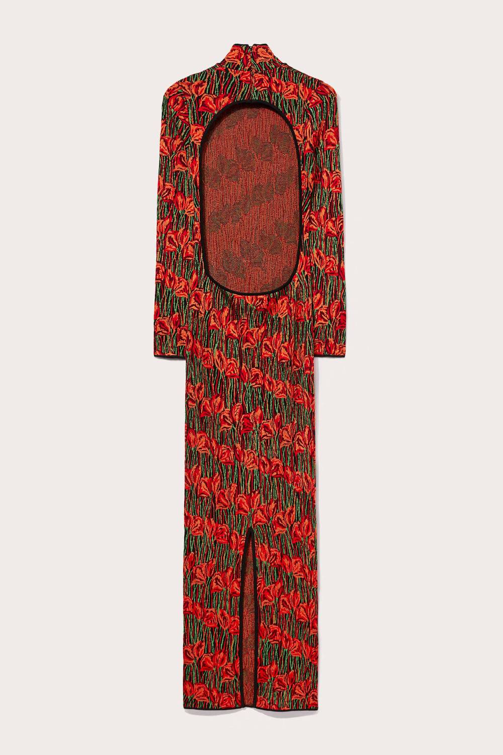 Pucci Abito lungo jacquard con motivo Fior di Loto Italy