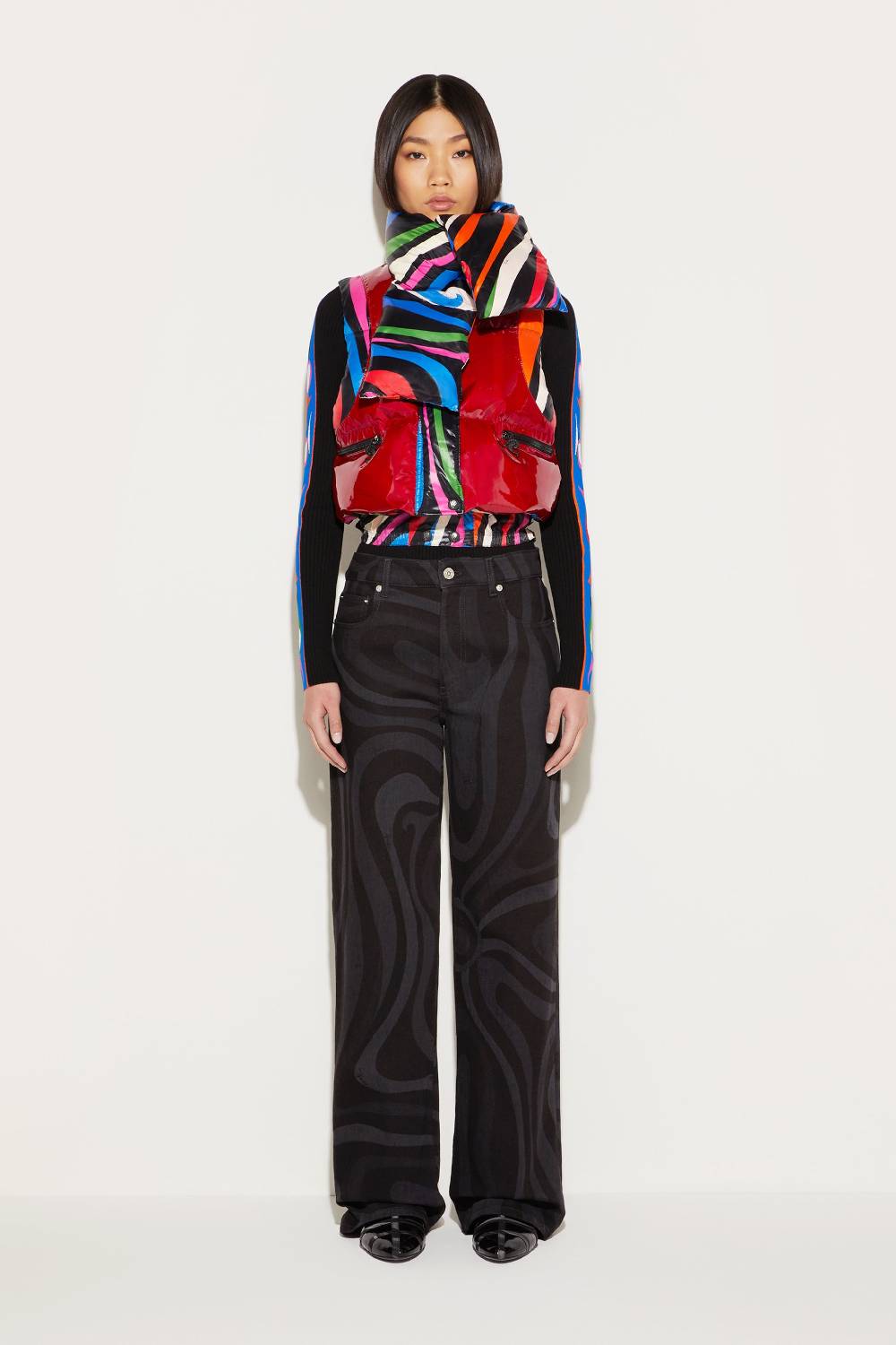 Pucci Gilet imbottito con stampa Marmo Pezzi Unici
