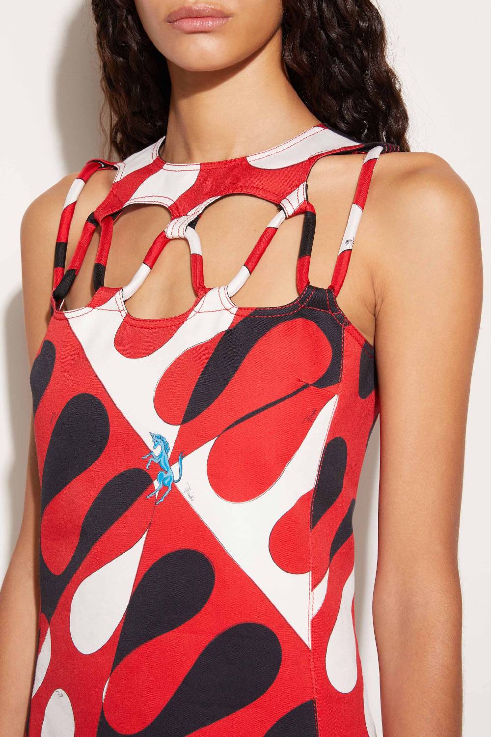 Pucci Mini abito con cut-out e stampa Leocorno Qualità Garantita