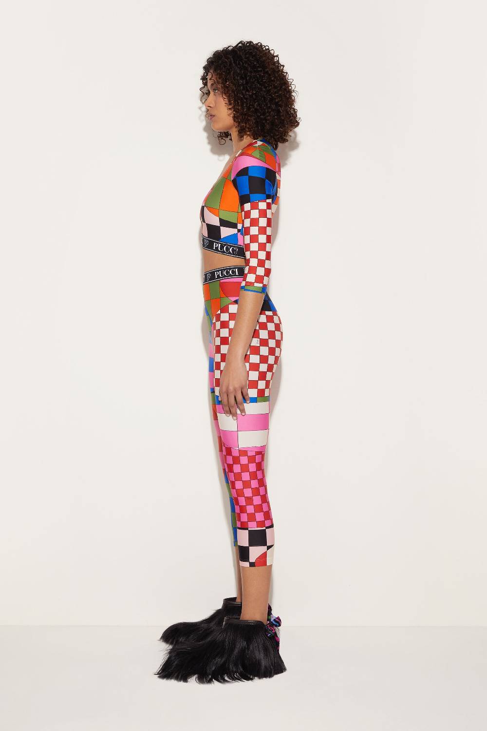 Pucci Crop top con stampa Giardino Prezzo Ridotto