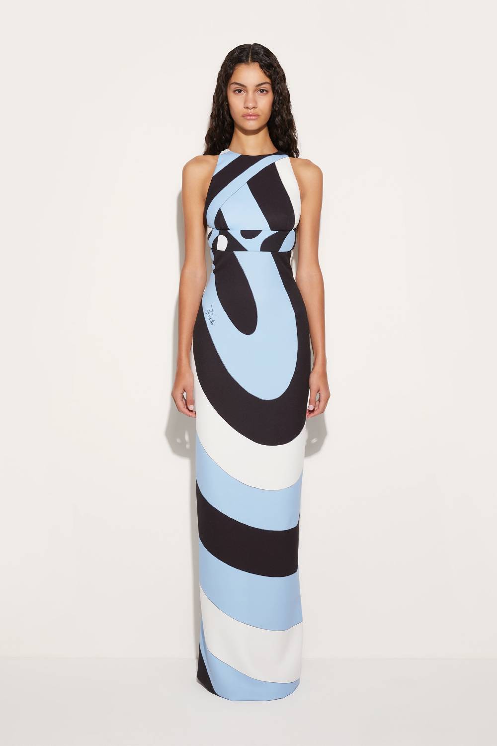 Pucci Abito lungo con stampa Iride Outlet